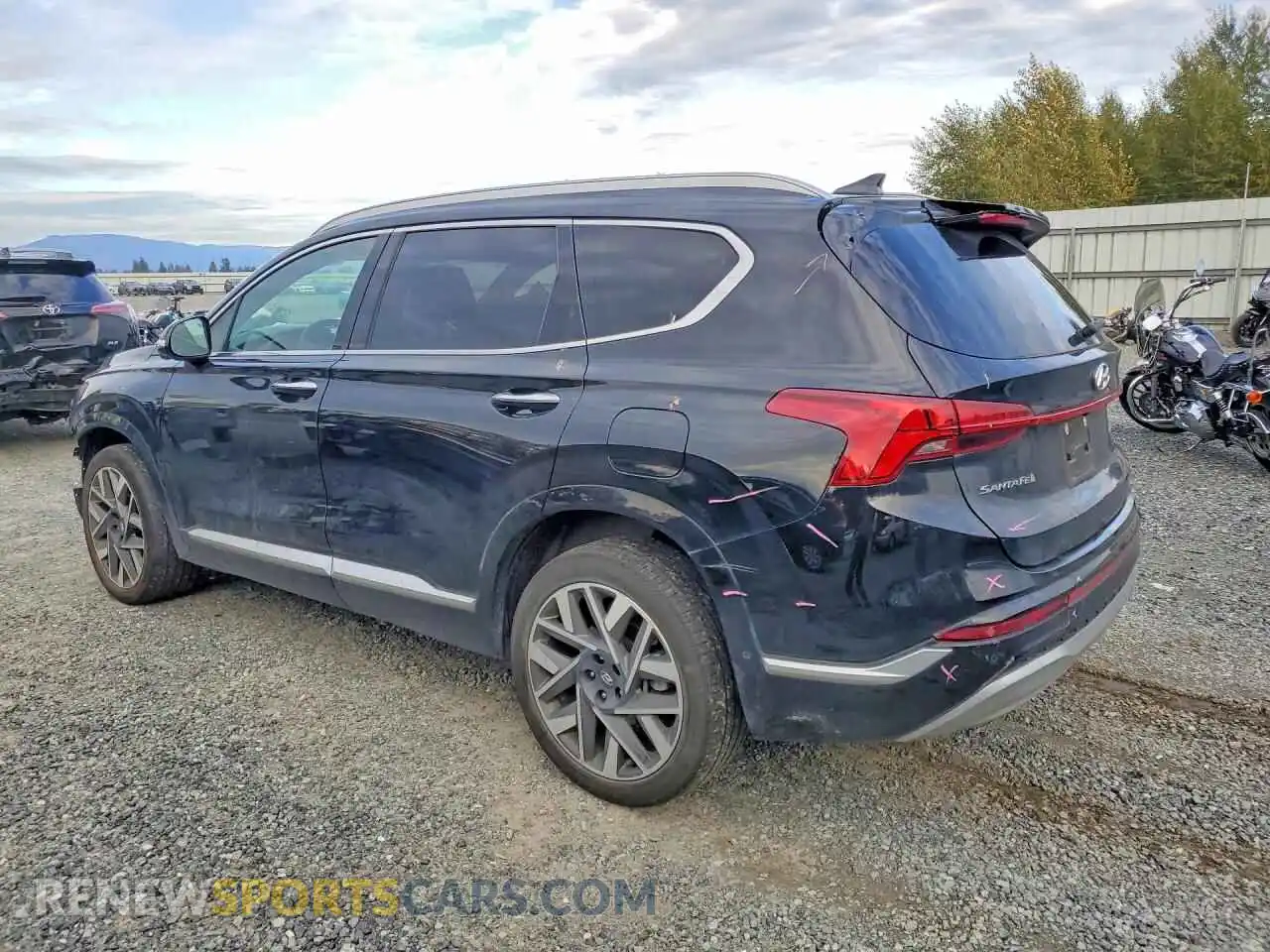 2 fotografías del automóvil dañado 5NMS5DAL1PH482255 HYUNDAI SANTA FE 2023