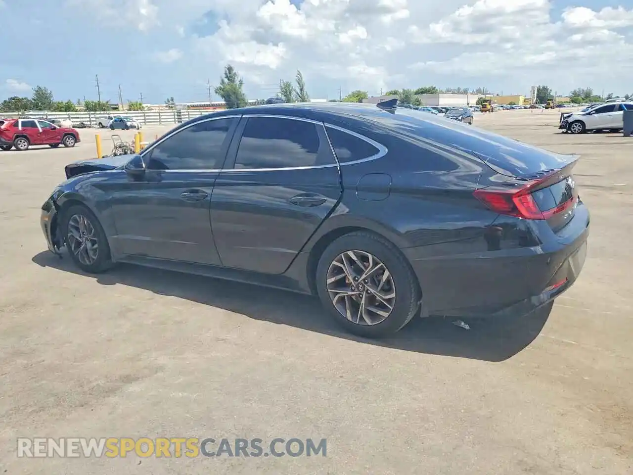 2 fotografías del automóvil dañado 5NPEF4JA1MH096698 HYUNDAI SONATA 2021