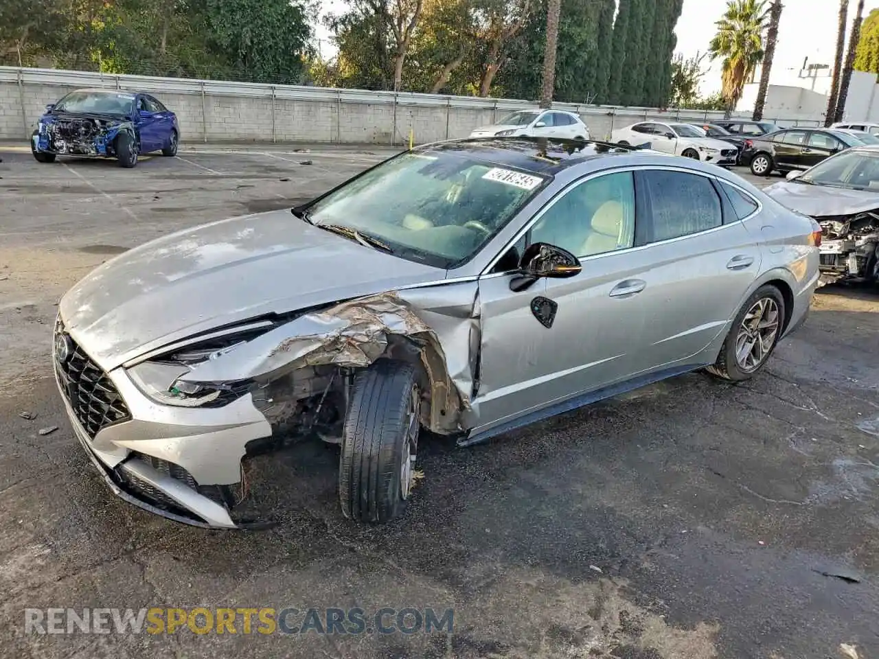 1 Photograph of a damaged car 5NPEF4JA1MH106808 HYUNDAI SONATA 2021