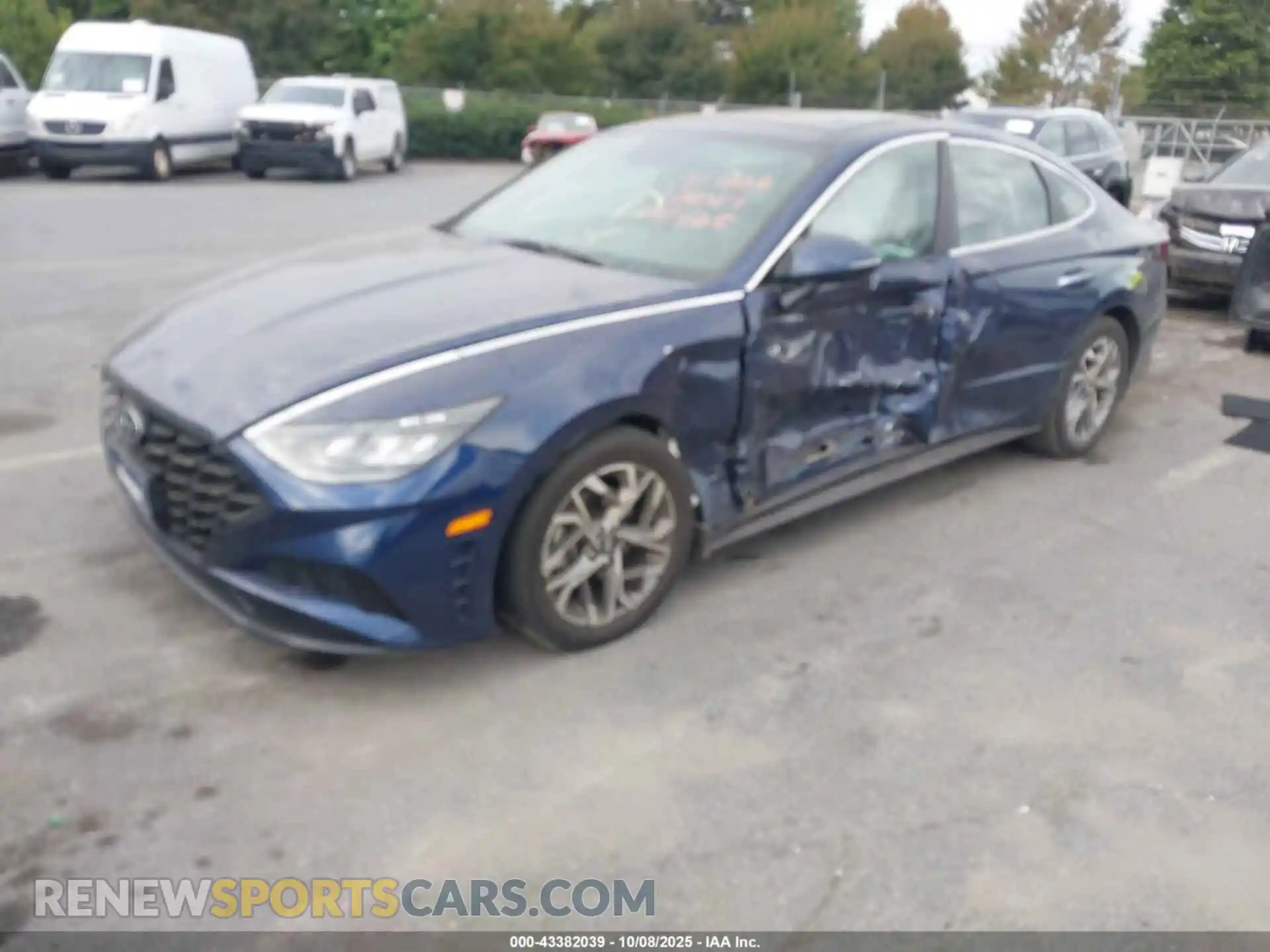 2 fotografías del automóvil dañado 5NPEF4JA1MH120787 HYUNDAI SONATA 2021