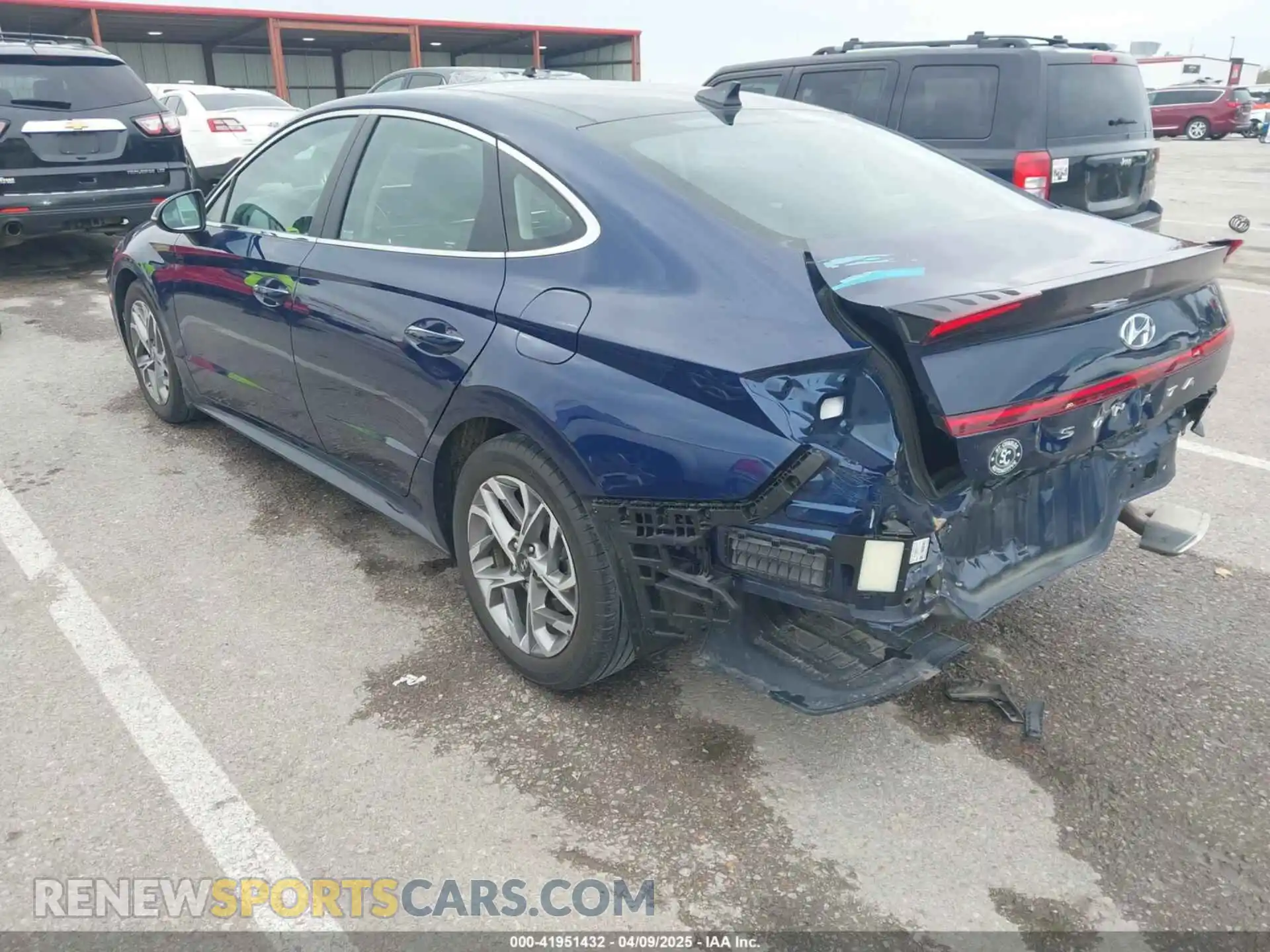 3 fotografías del automóvil dañado 5NPEF4JA8MH091613 HYUNDAI SONATA 2021