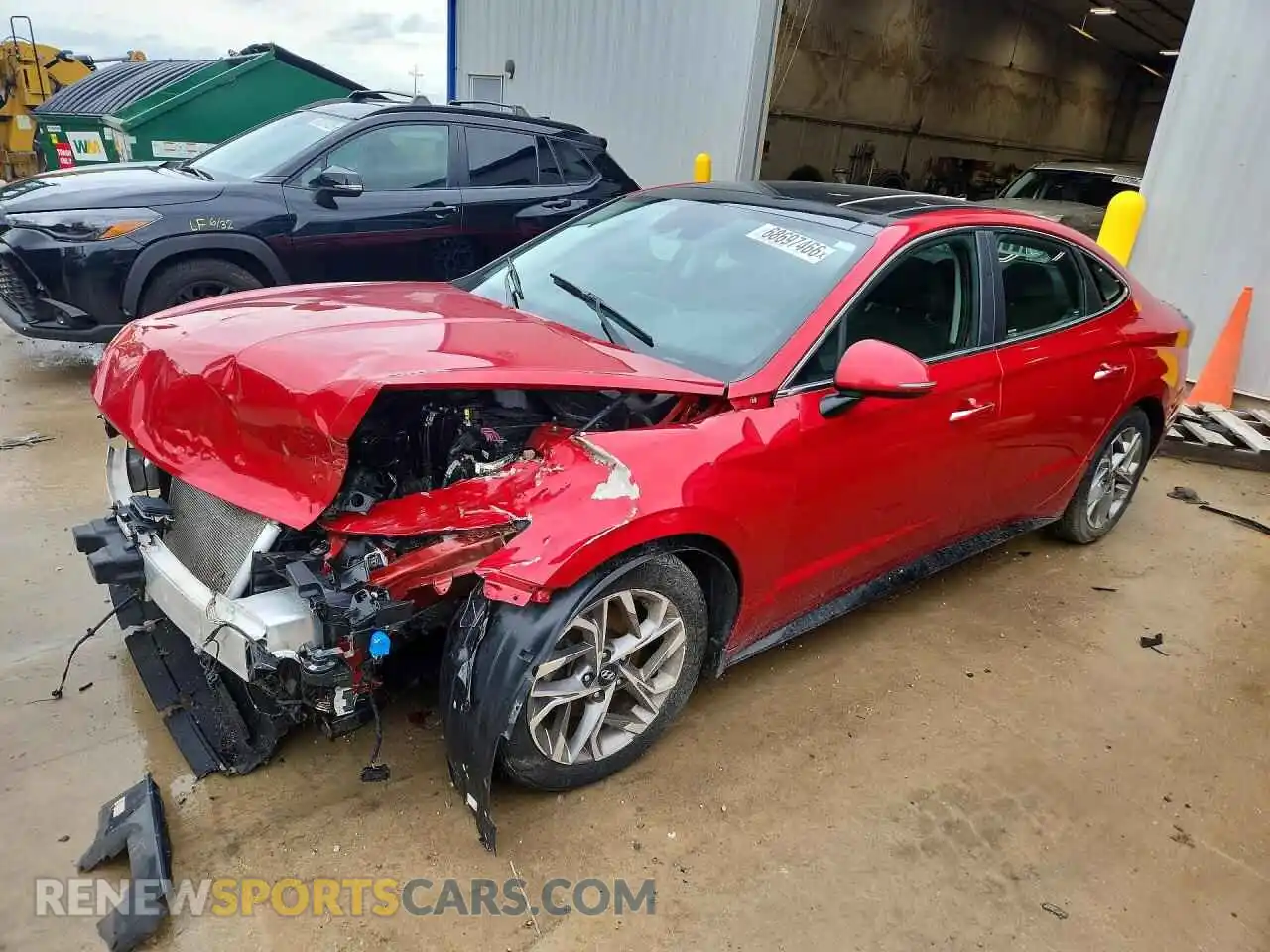 1 Photograph of a damaged car 5NPEF4JA9MH087585 HYUNDAI SONATA 2021
