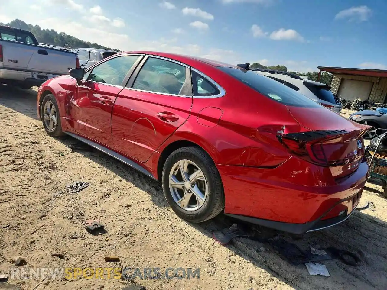 2 fotografías del automóvil dañado 5NPEG4JA3MH088356 HYUNDAI SONATA 2021