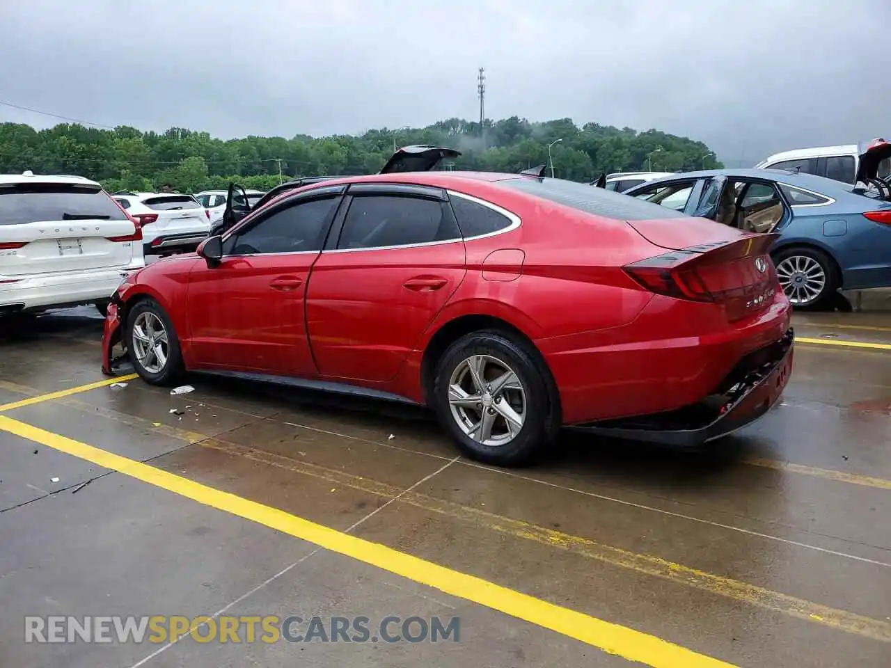 2 fotografías del automóvil dañado 5NPEG4JA5MH077665 HYUNDAI SONATA 2021