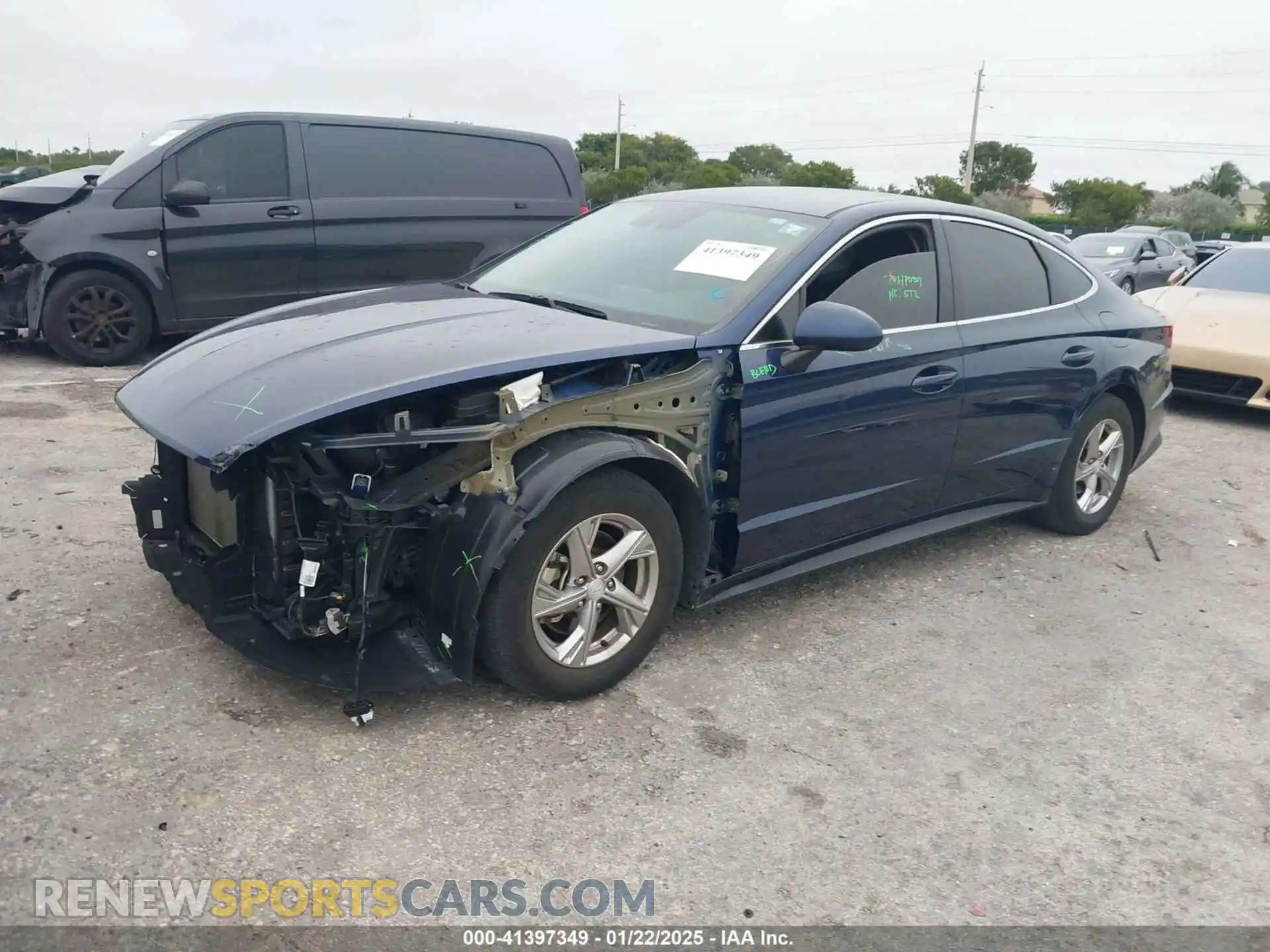 2 Photograph of a damaged car 5NPEG4JA6MH130003 HYUNDAI SONATA 2021