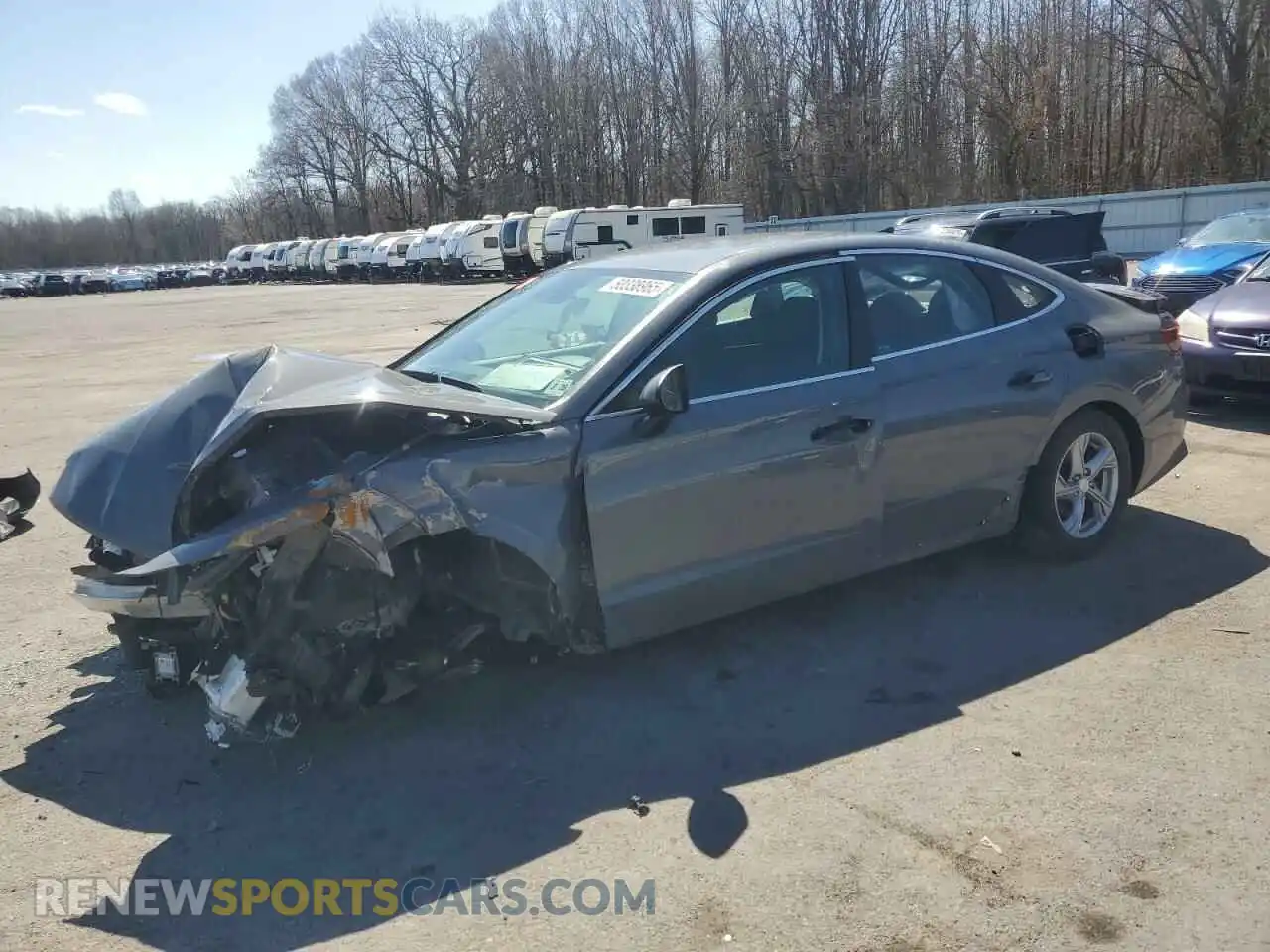 1 Photograph of a damaged car 5NPEG4JA8MH103868 HYUNDAI SONATA 2021