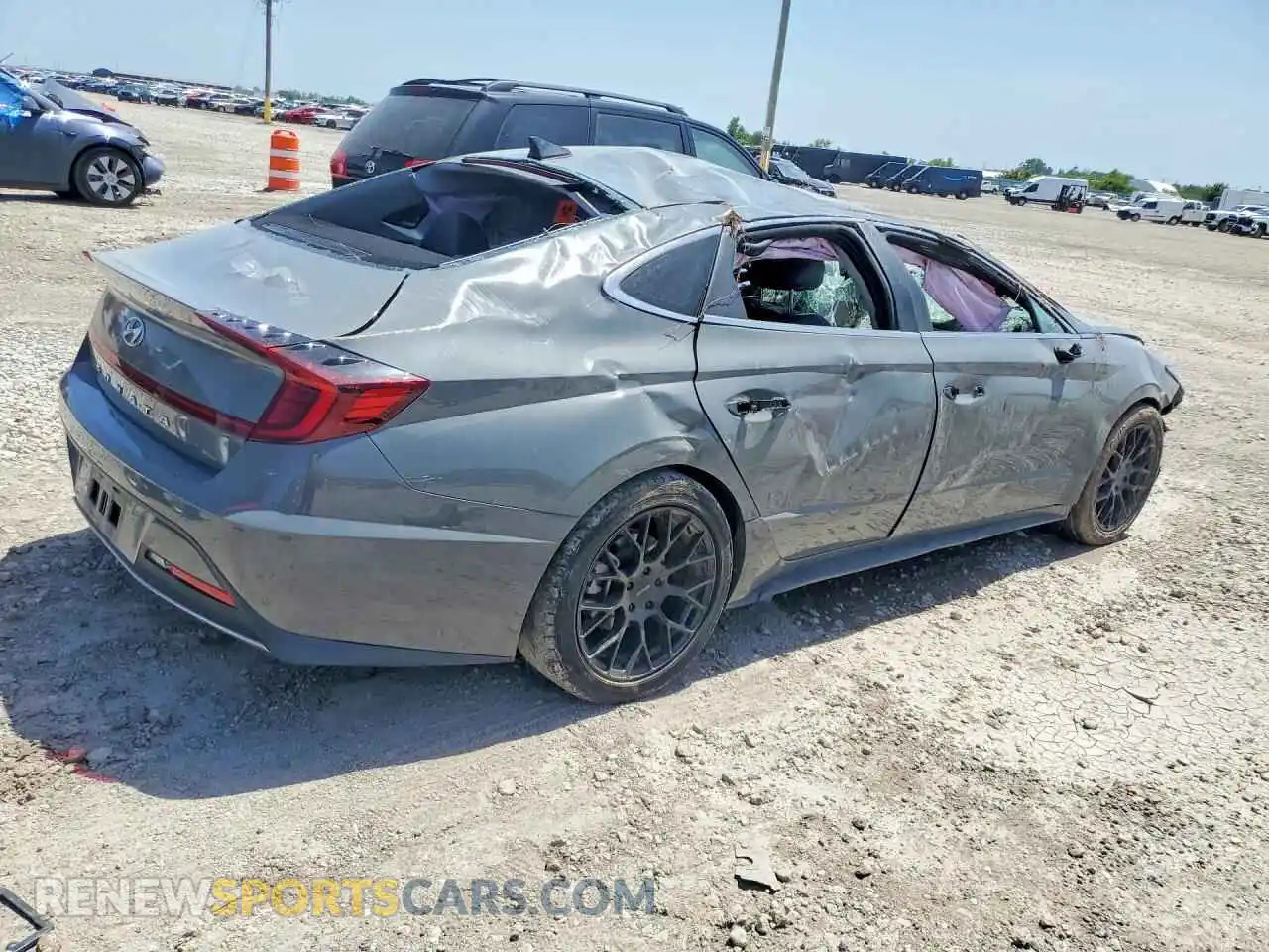 3 fotografías del automóvil dañado 5NPEG4JAXMH118632 HYUNDAI SONATA 2021