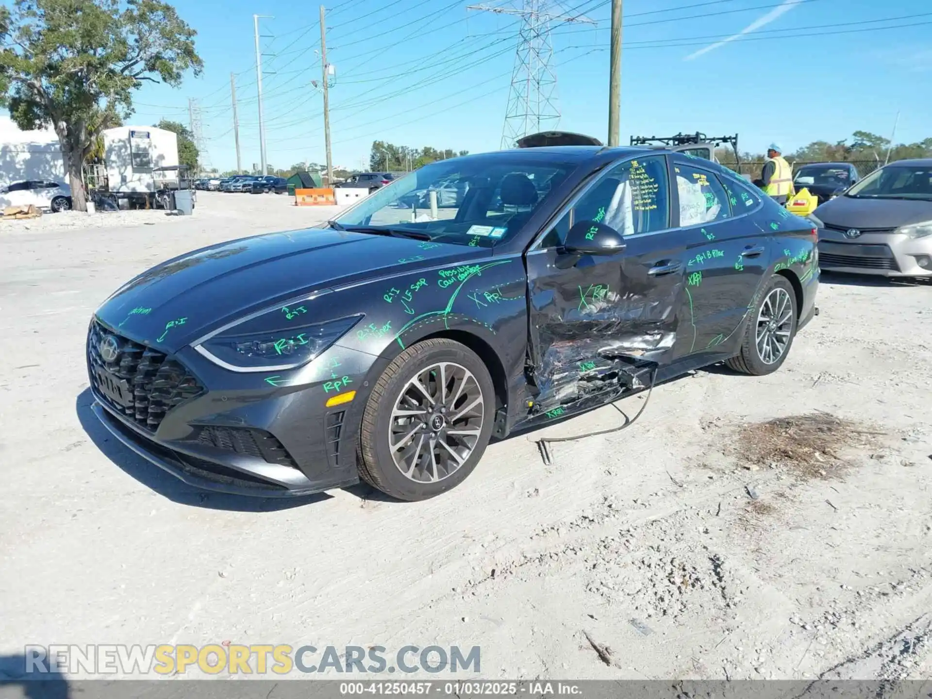 2 Photograph of a damaged car 5NPEH4J26MH079978 HYUNDAI SONATA 2021