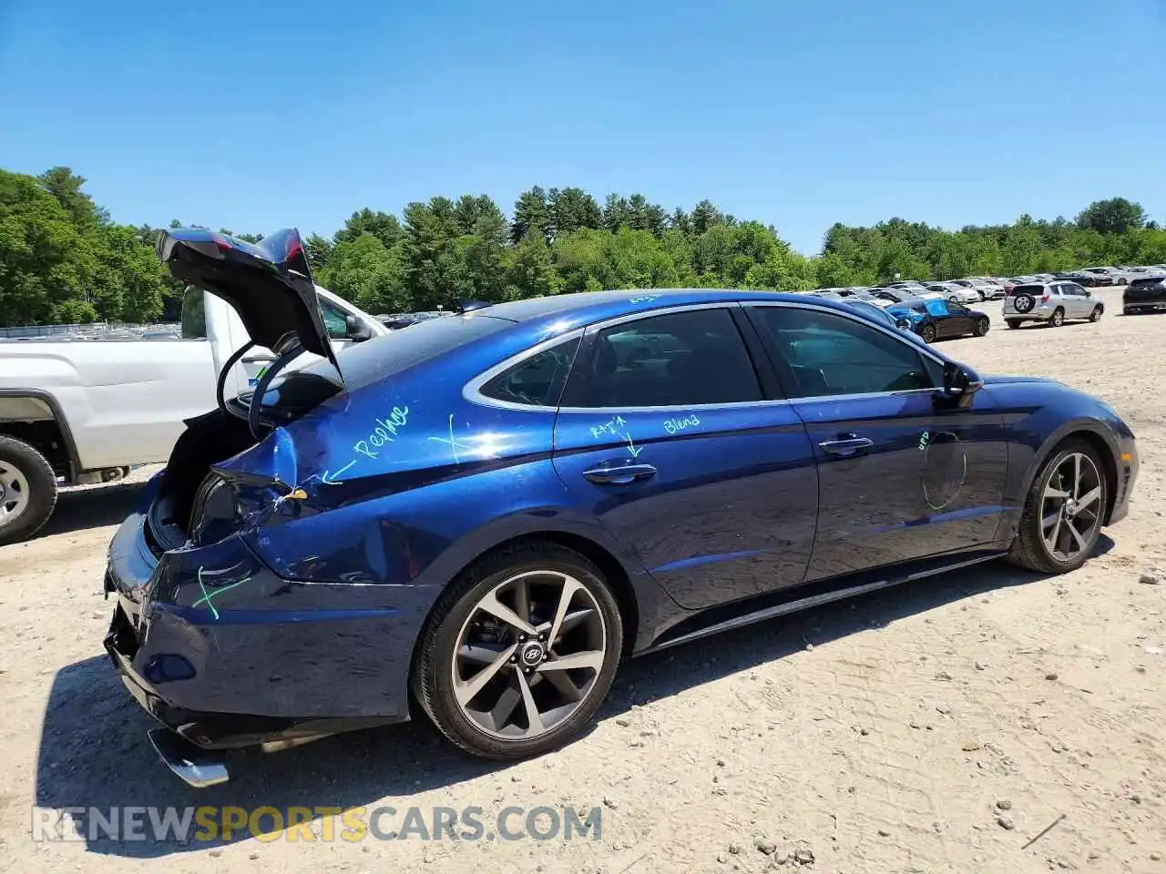 3 fotografías del automóvil dañado 5NPEJ4J22MH119641 HYUNDAI SONATA 2021