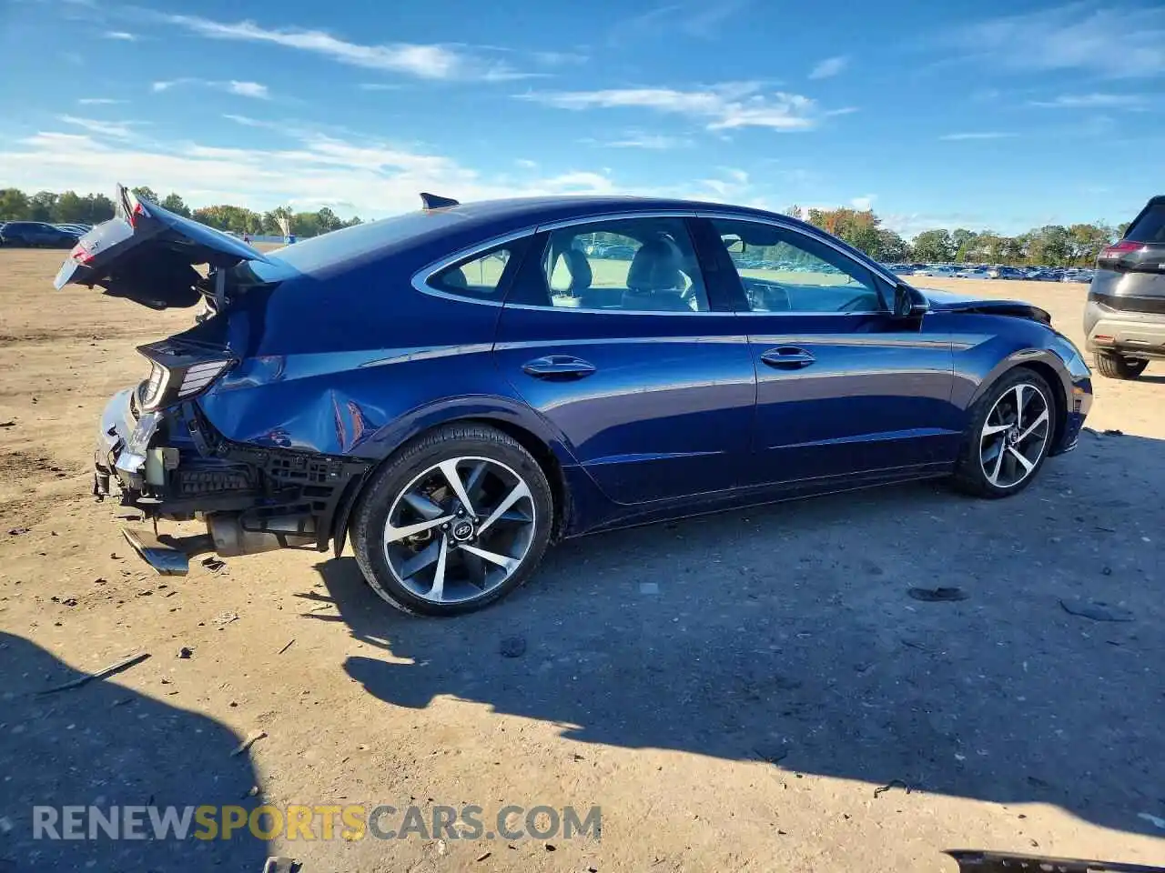 3 fotografías del automóvil dañado 5NPEJ4J2XMH085965 HYUNDAI SONATA 2021