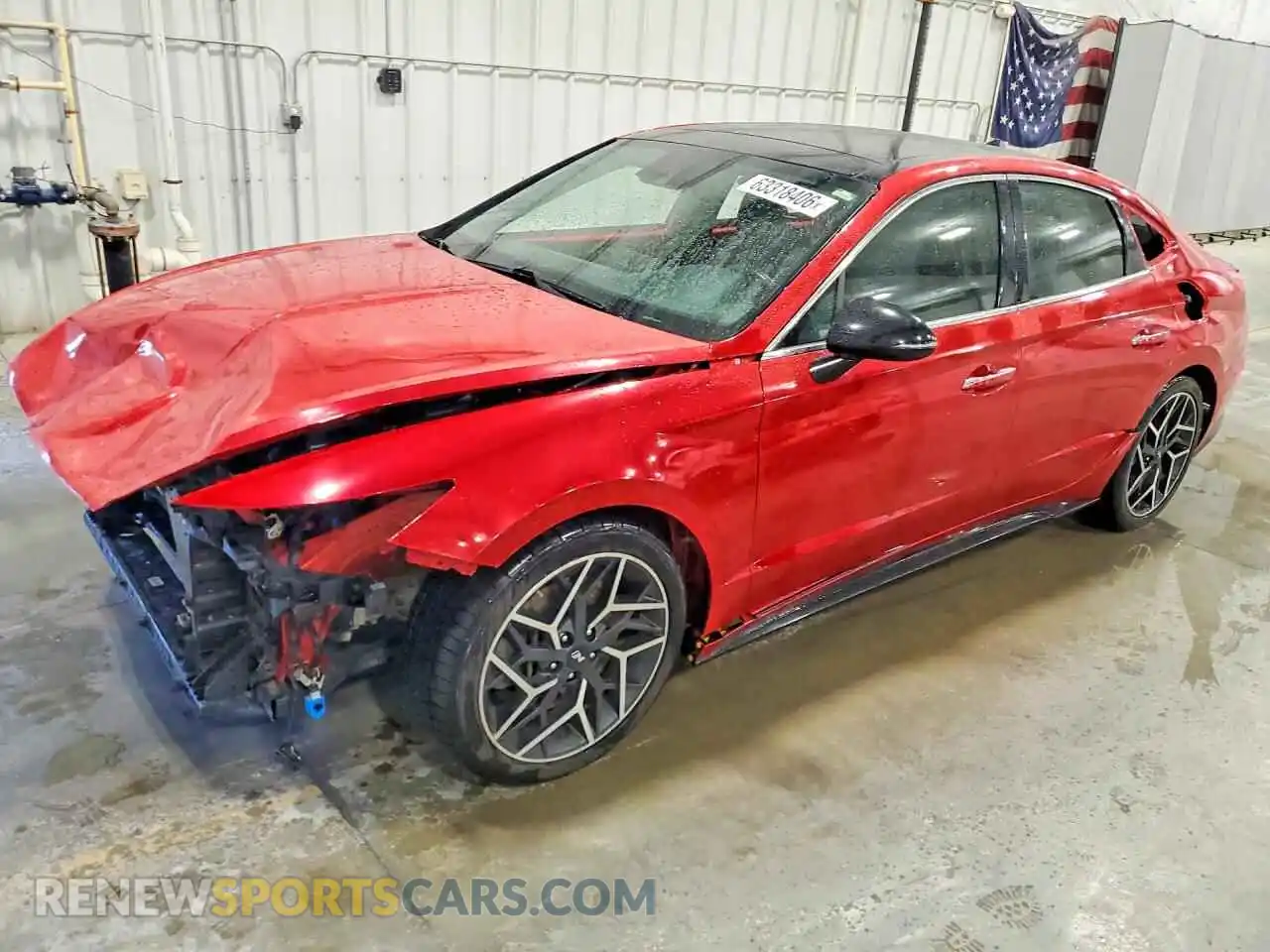 1 Photograph of a damaged car 5NPEK4JC0MH133107 HYUNDAI SONATA 2021