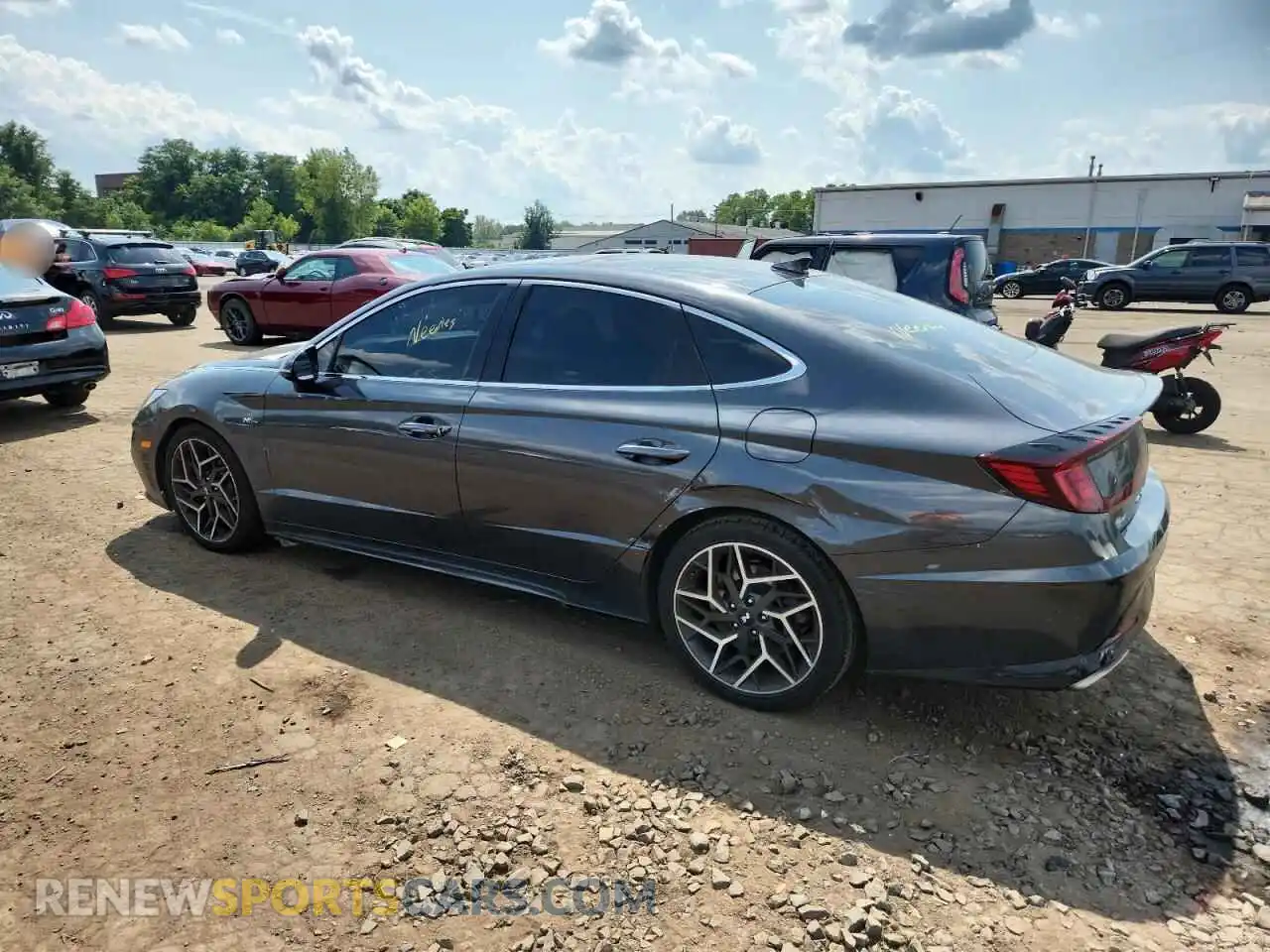 2 Photograph of a damaged car 5NPEK4JC2MH127762 HYUNDAI SONATA 2021