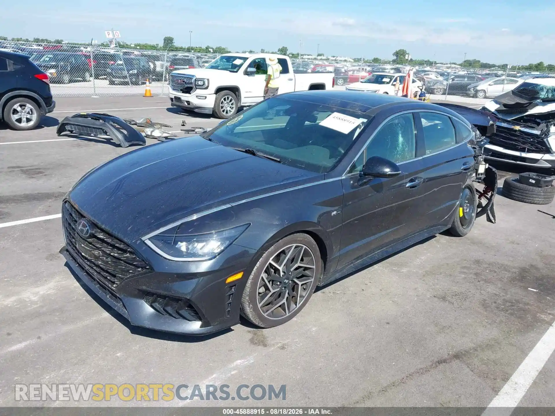 2 Photograph of a damaged car 5NPEK4JC3MH127575 HYUNDAI SONATA 2021
