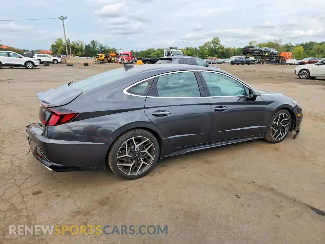 3 fotografías del automóvil dañado 5NPEK4JC4MH114138 HYUNDAI SONATA 2021