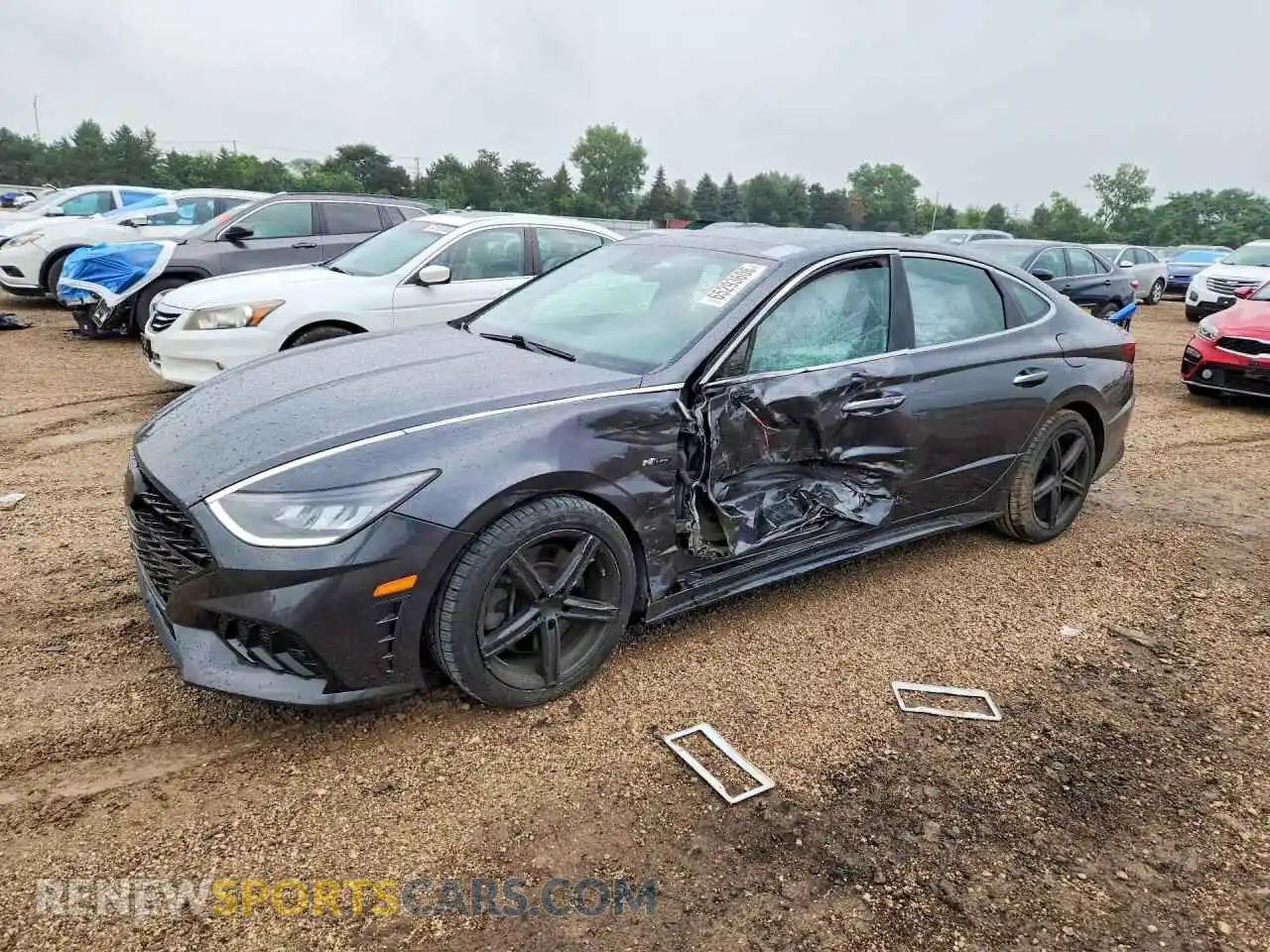 1 fotografías del automóvil dañado 5NPEK4JC6MH124539 HYUNDAI SONATA 2021