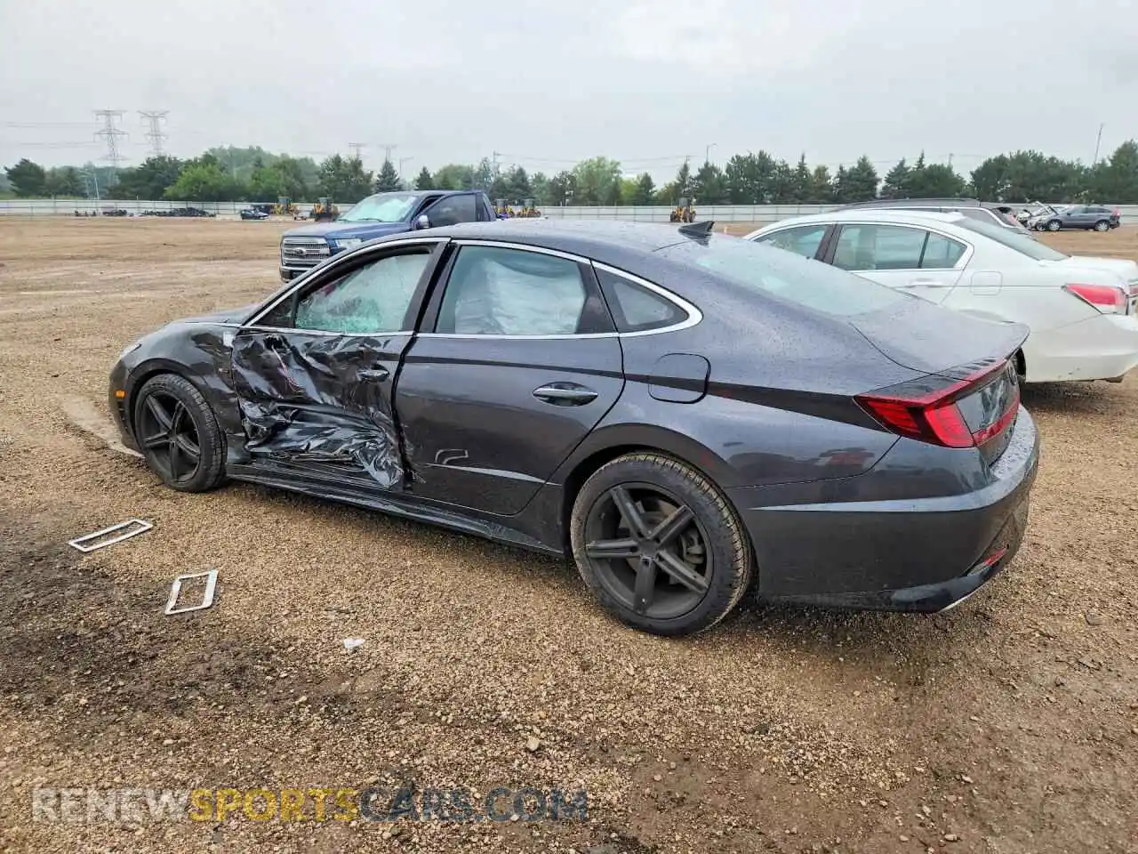 2 fotografías del automóvil dañado 5NPEK4JC6MH124539 HYUNDAI SONATA 2021