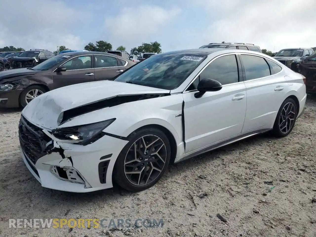 1 Photograph of a damaged car 5NPEK4JC7MH107328 HYUNDAI SONATA 2021