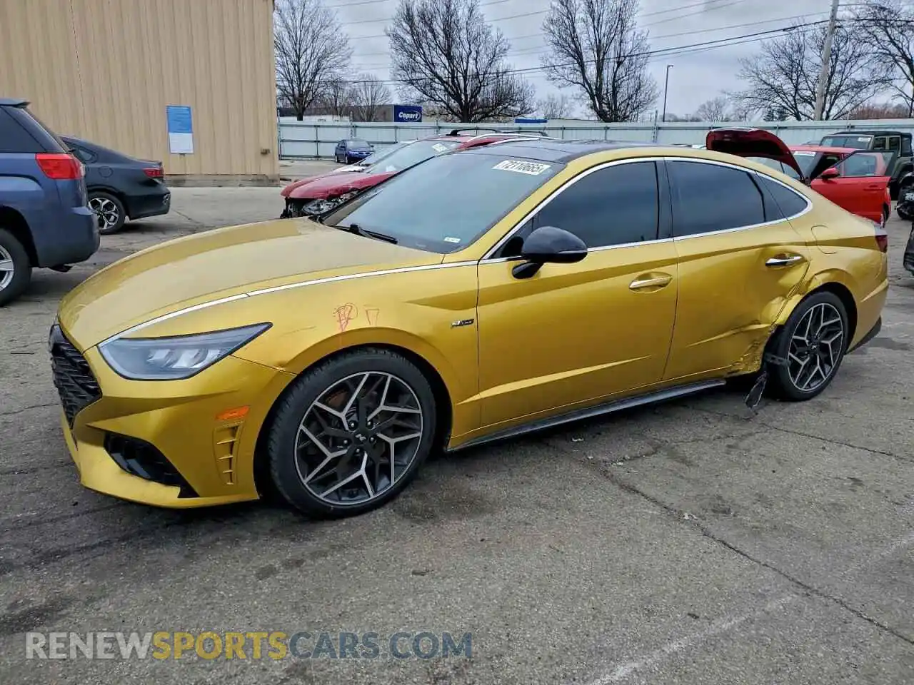 1 Photograph of a damaged car 5NPEK4JCXMH132353 HYUNDAI SONATA 2021