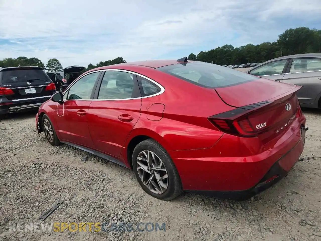 2 fotografías del automóvil dañado 5NPEL4JA3MH090670 HYUNDAI SONATA 2021