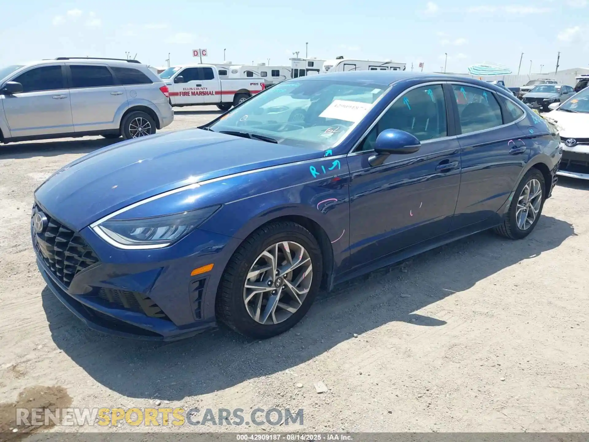 2 fotografías del automóvil dañado 5NPEL4JAXMH085076 HYUNDAI SONATA 2021