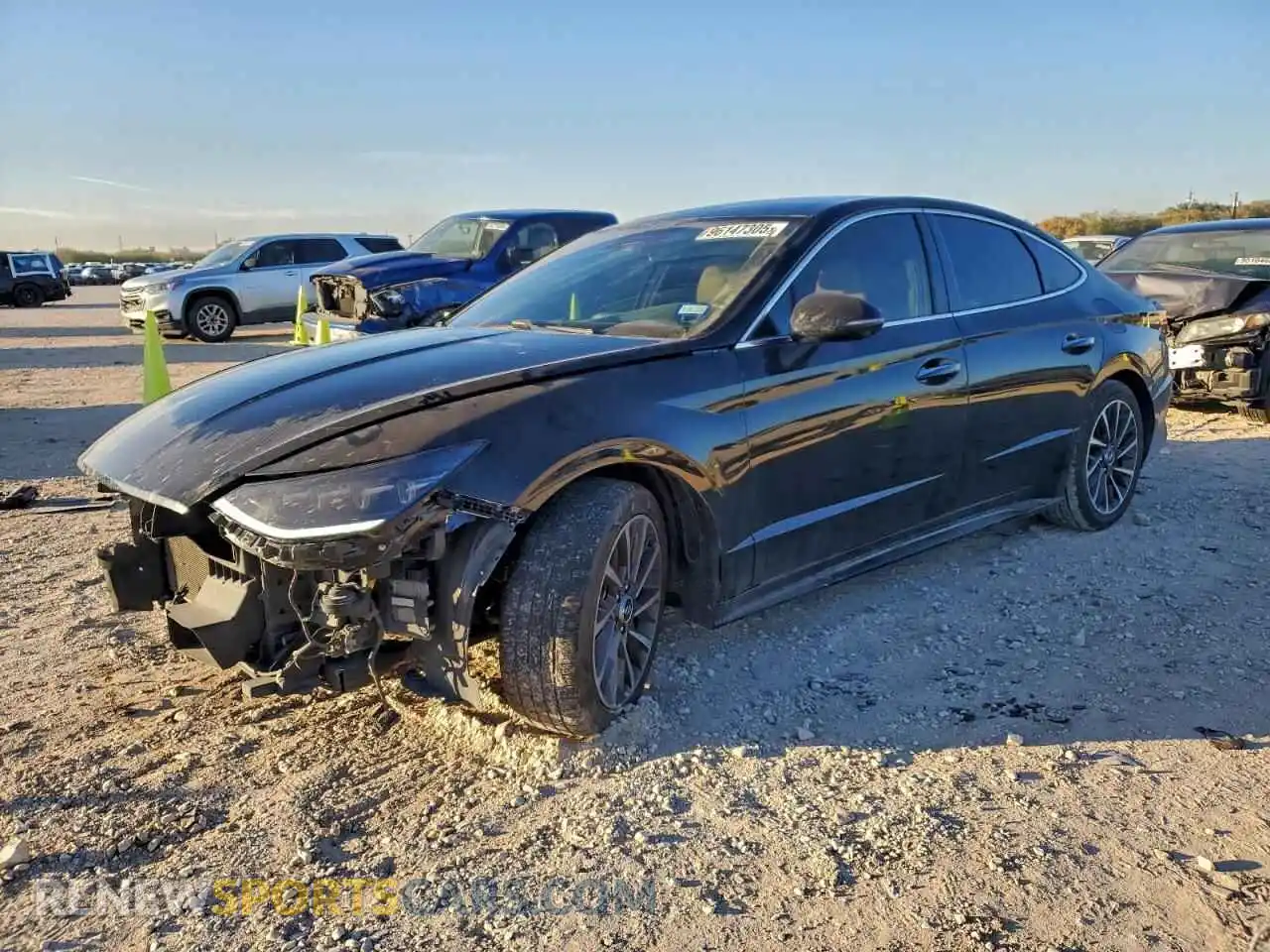 1 Photograph of a damaged car KMHL34J27MA156513 HYUNDAI SONATA 2021