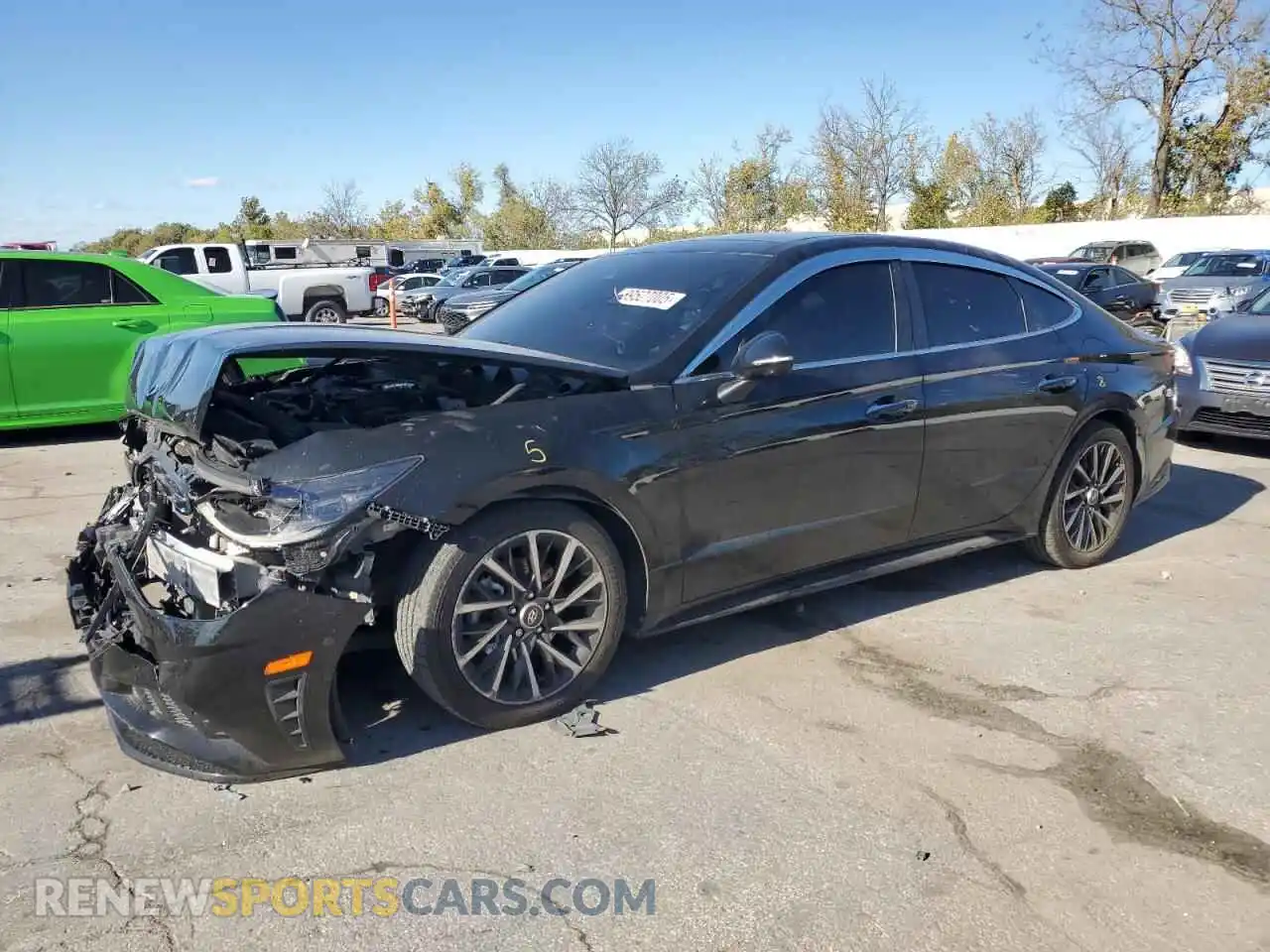 1 Photograph of a damaged car KMHL34J28MA153555 HYUNDAI SONATA 2021