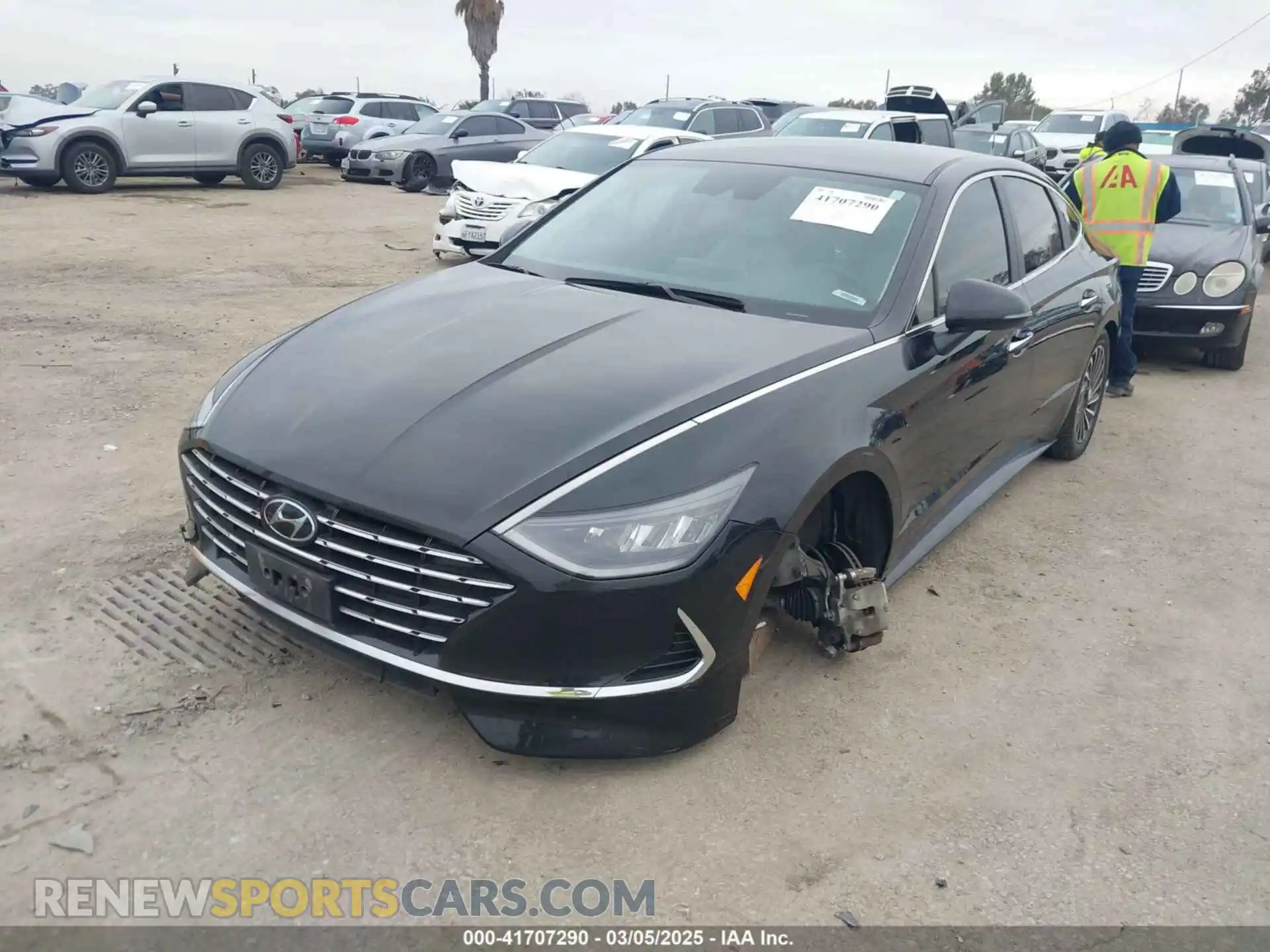 2 Photograph of a damaged car KMHL34JJ1MA024239 HYUNDAI SONATA 2021