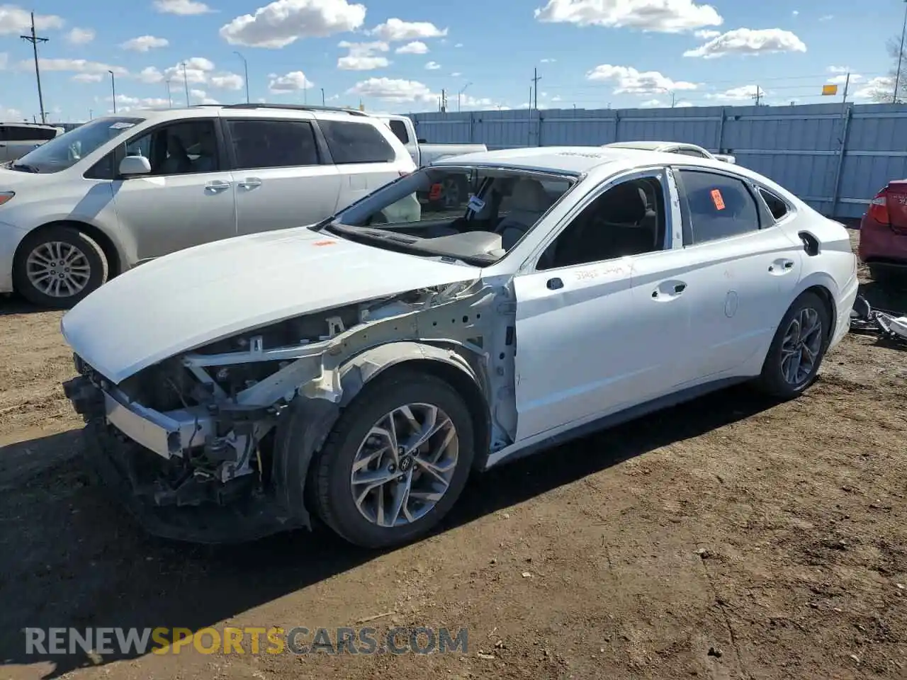 1 Photograph of a damaged car KMHL64JA2MA164632 HYUNDAI SONATA 2021