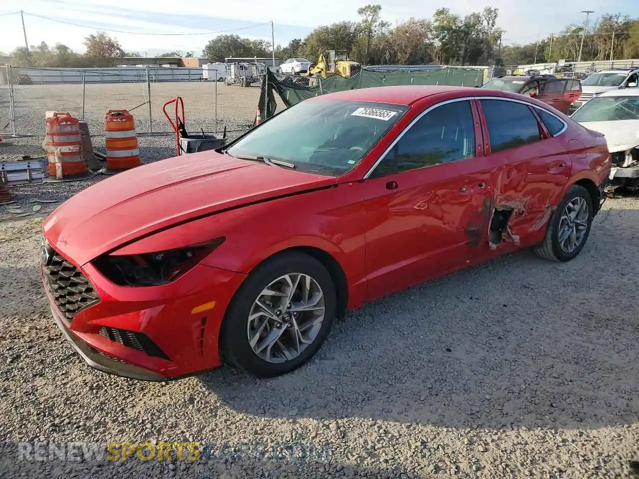 1 Photograph of a damaged car KMHL64JA6MA143668 HYUNDAI SONATA 2021