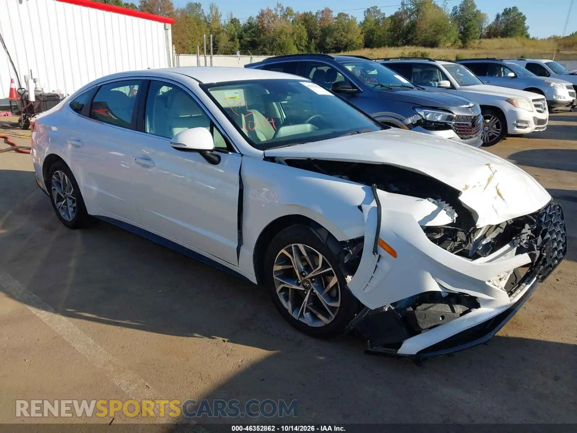 1 Photograph of a damaged car KMHL64JA6MA164620 HYUNDAI SONATA 2021