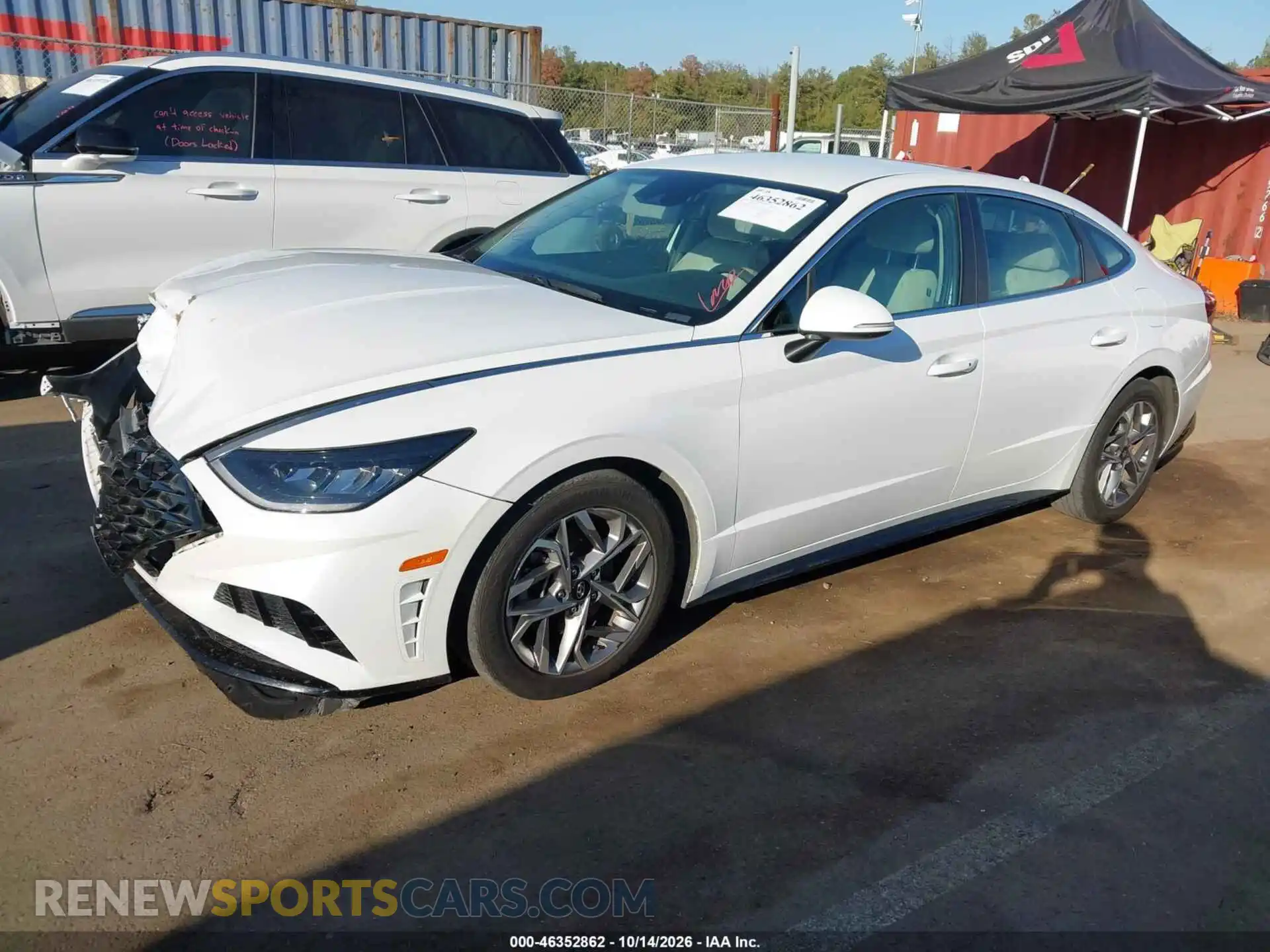 2 Photograph of a damaged car KMHL64JA6MA164620 HYUNDAI SONATA 2021