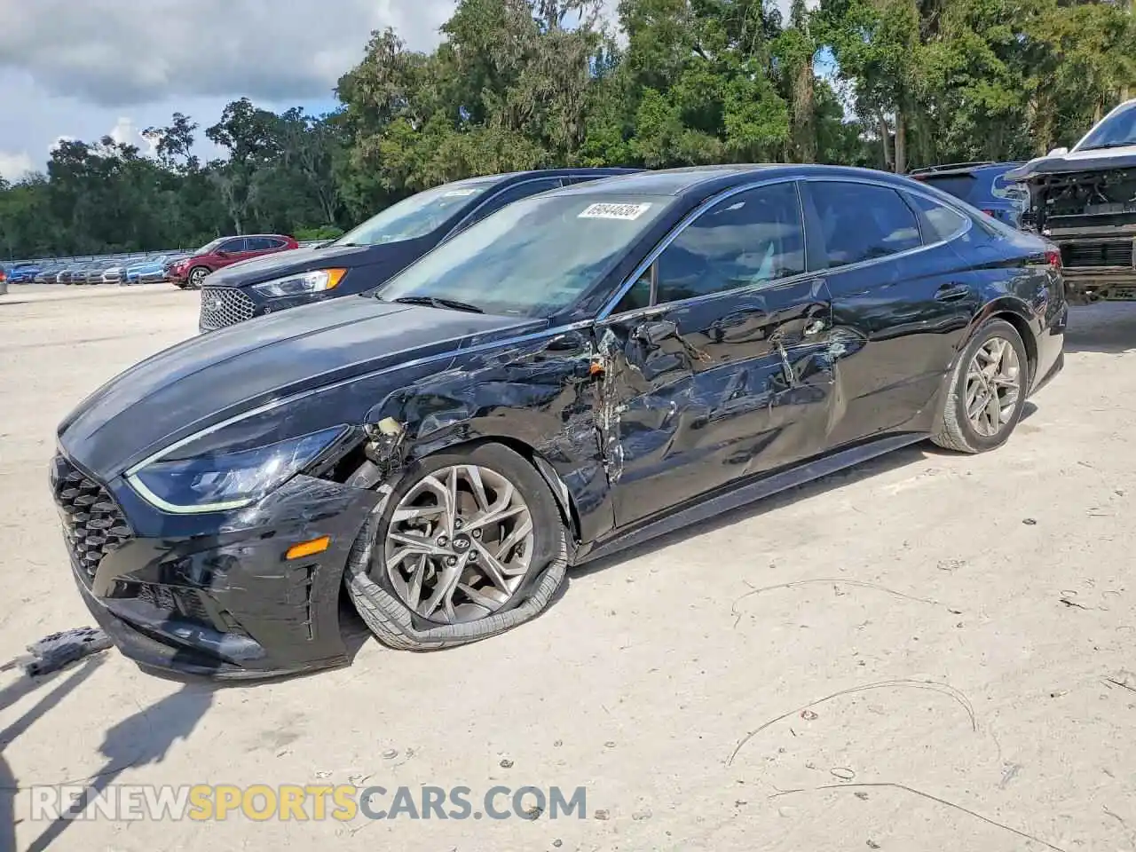 1 Photograph of a damaged car KMHL64JA8MA143140 HYUNDAI SONATA 2021