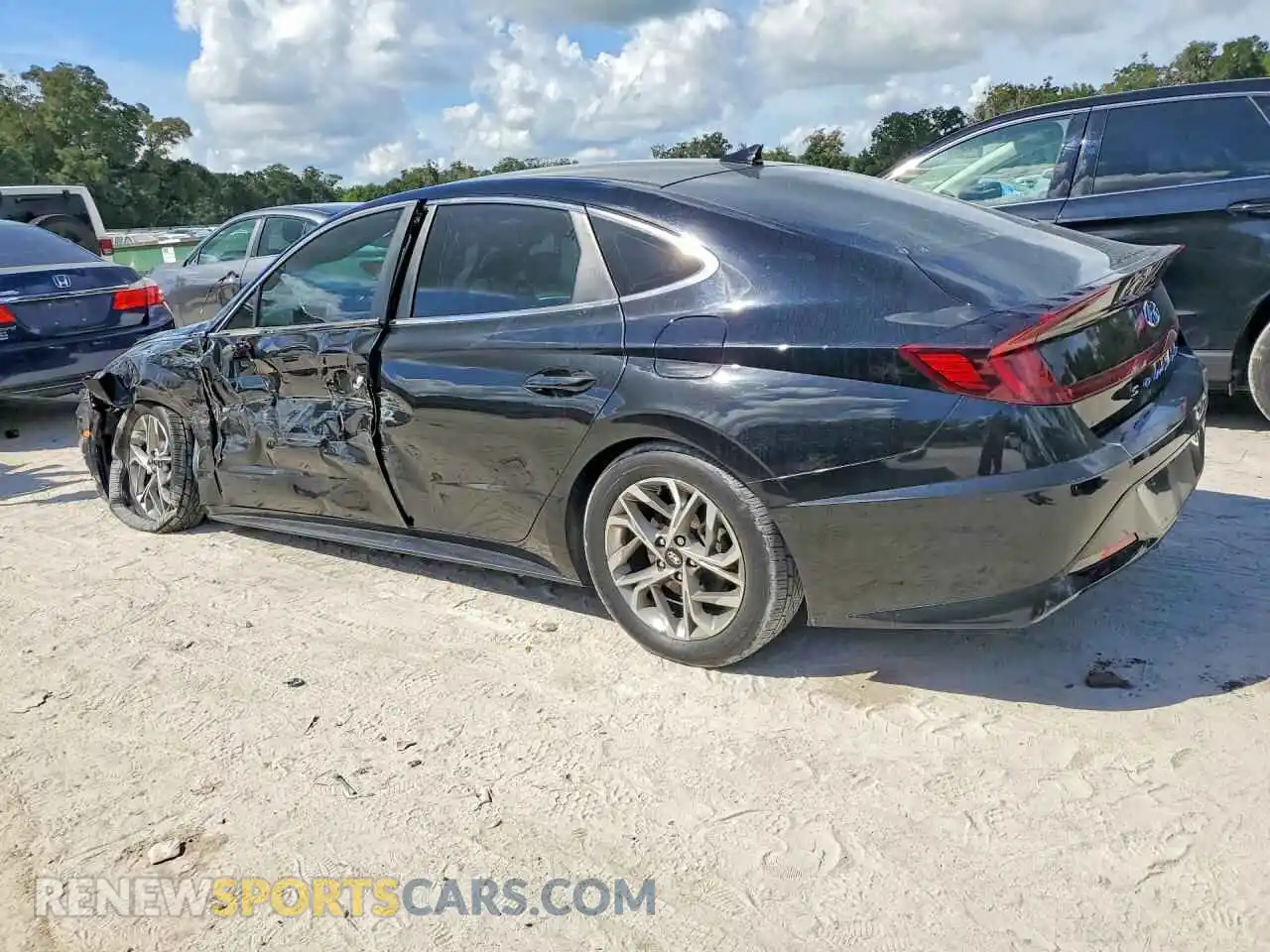 2 Photograph of a damaged car KMHL64JA8MA143140 HYUNDAI SONATA 2021