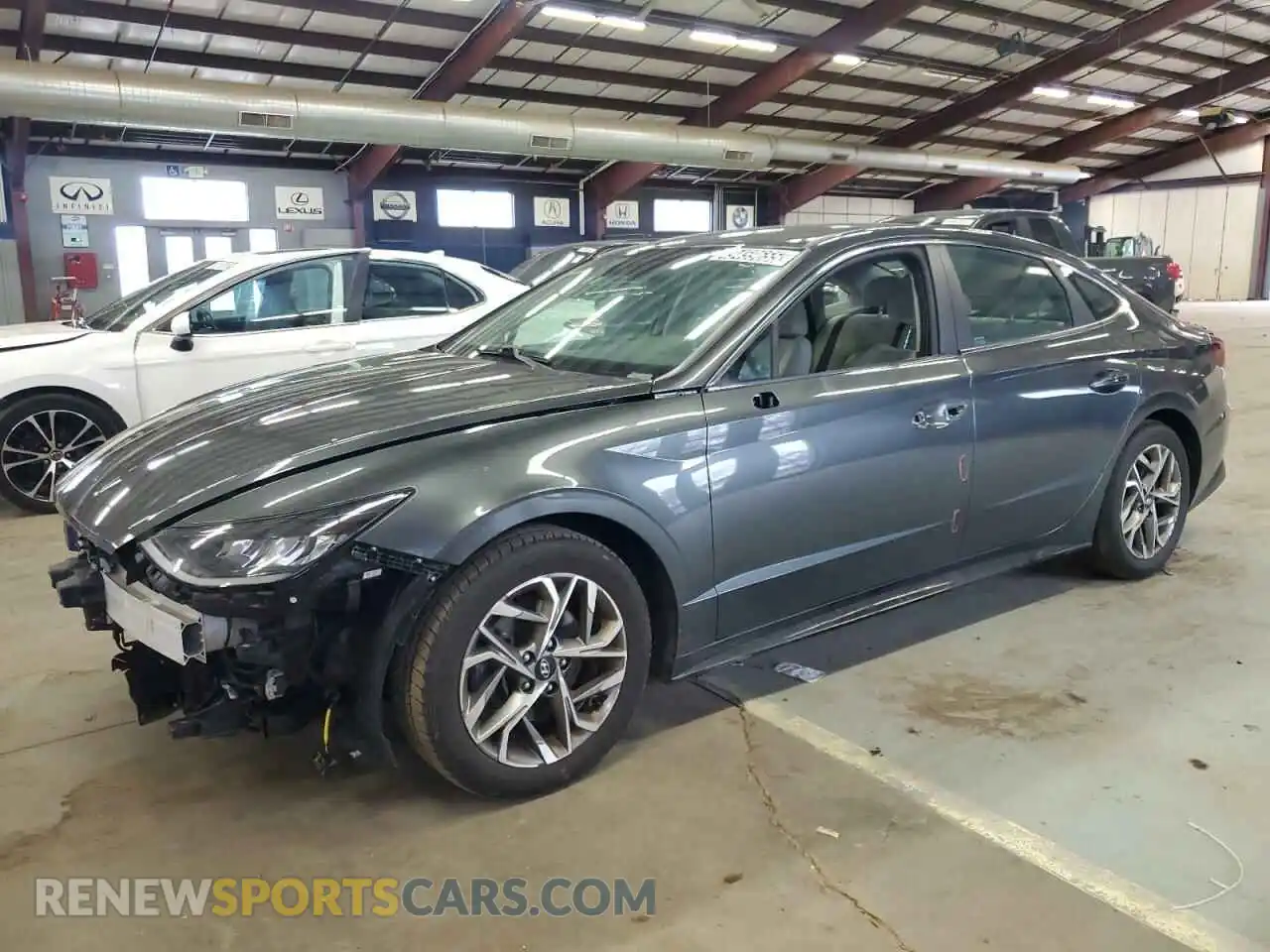 1 Photograph of a damaged car KMHL64JA8MA167065 HYUNDAI SONATA 2021