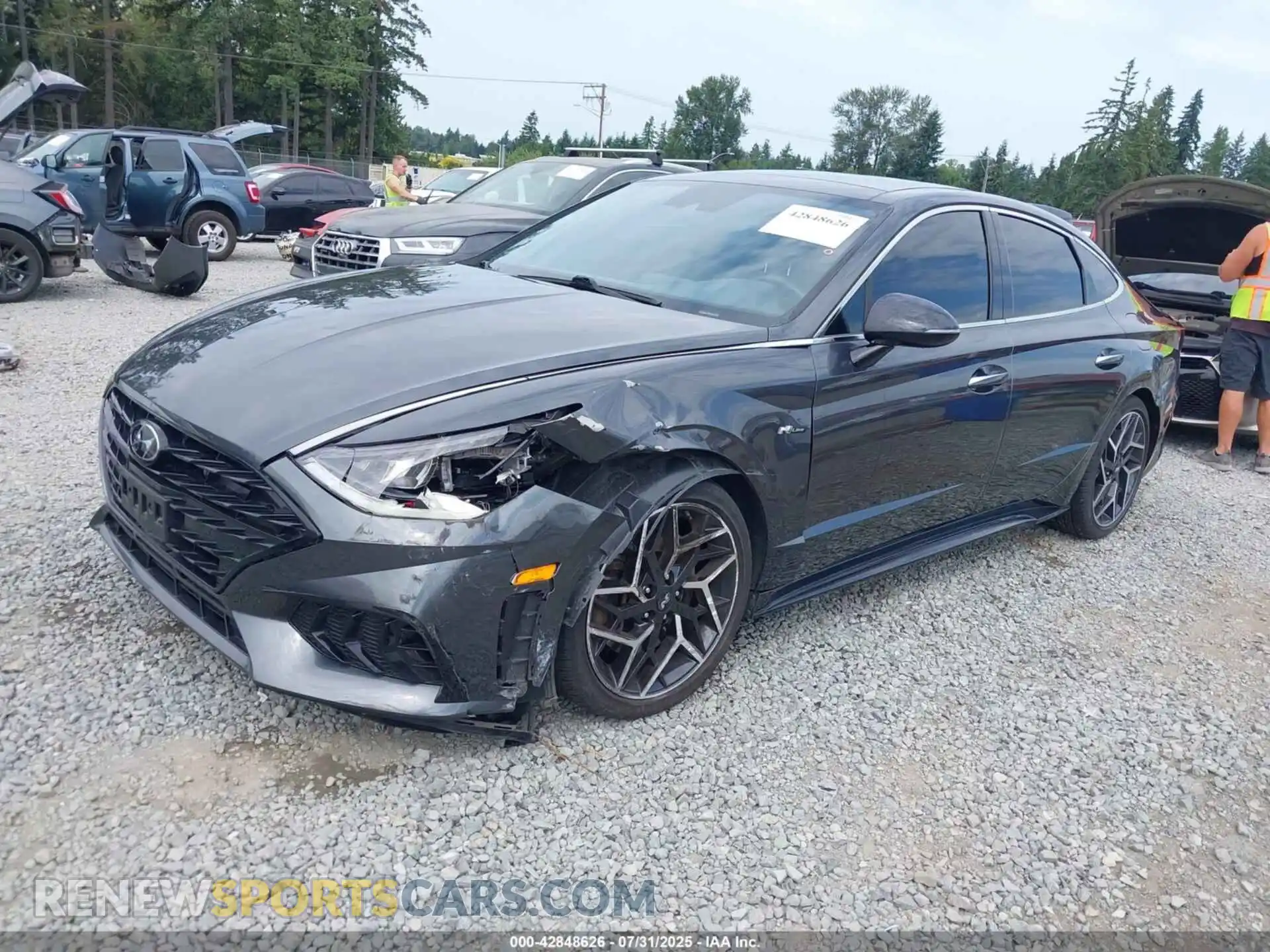 2 Photograph of a damaged car KMHL14JC1PA257047 HYUNDAI SONATA 2023