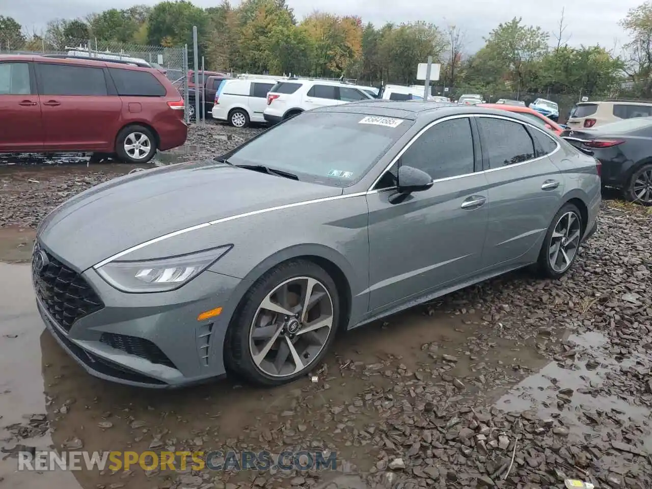 1 Photograph of a damaged car KMHL44J21PA274994 HYUNDAI SONATA 2023