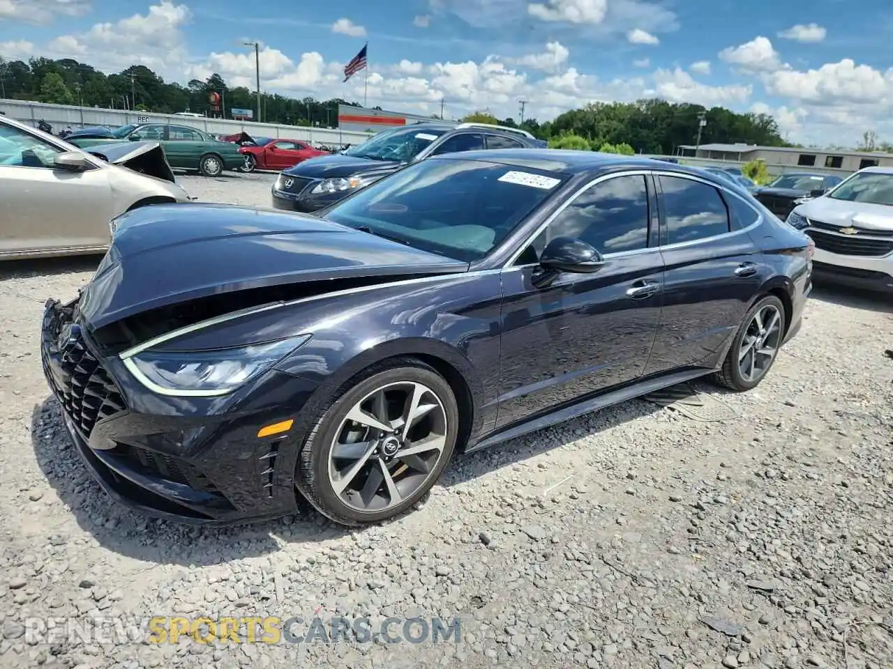 1 Photograph of a damaged car KMHL44J26PA262971 HYUNDAI SONATA 2023