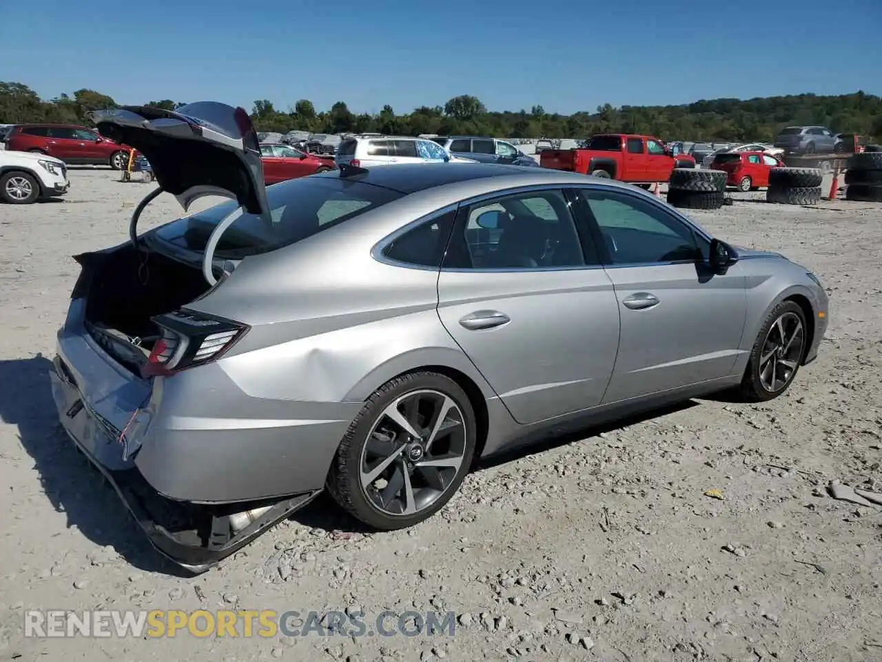 3 fotografías del automóvil dañado KMHL44J26PA311229 HYUNDAI SONATA 2023