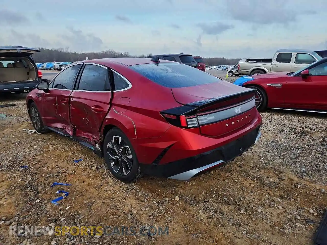2 fotografías del automóvil dañado KMHL64JAXRA421060 HYUNDAI SONATA 2024