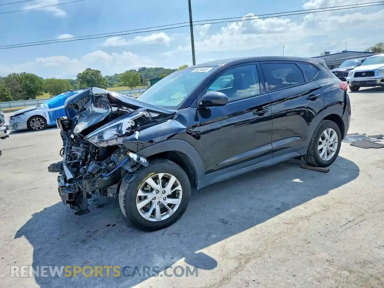 1 Photograph of a damaged car KM8J2CA40MU366410 HYUNDAI TUCSON 2021