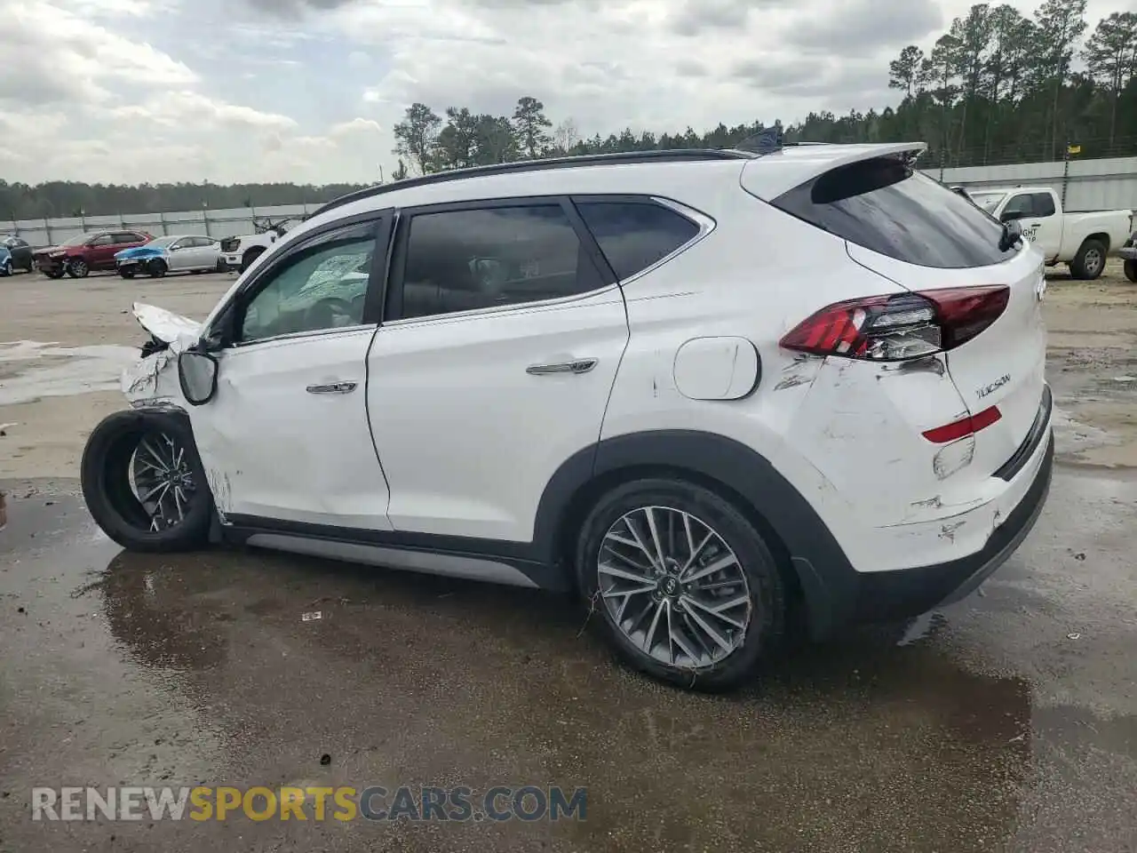 2 Photograph of a damaged car KM8J33AL0MU343973 HYUNDAI TUCSON 2021