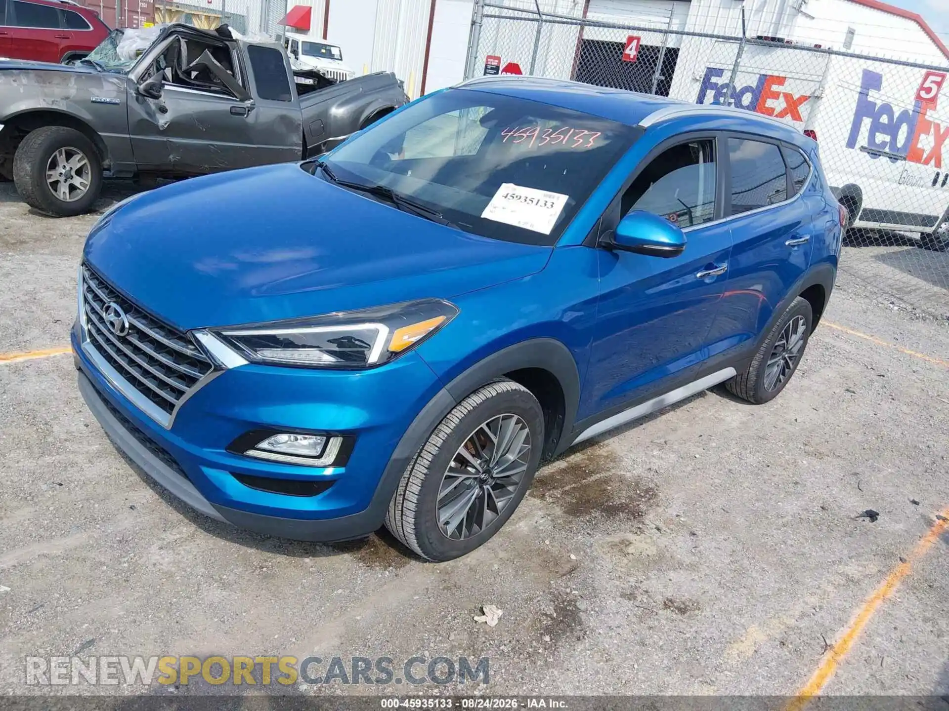2 fotografías del automóvil dañado KM8J33AL0MU350664 HYUNDAI TUCSON 2021