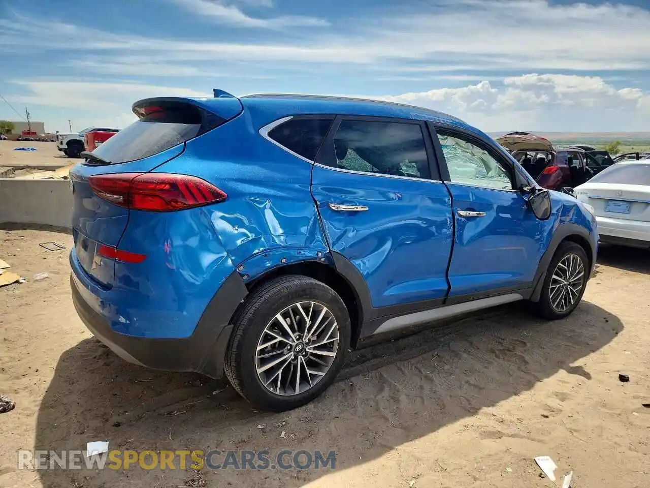 3 Фотография поврежденного автомобиля KM8J33AL4MU313634 HYUNDAI TUCSON 2021
