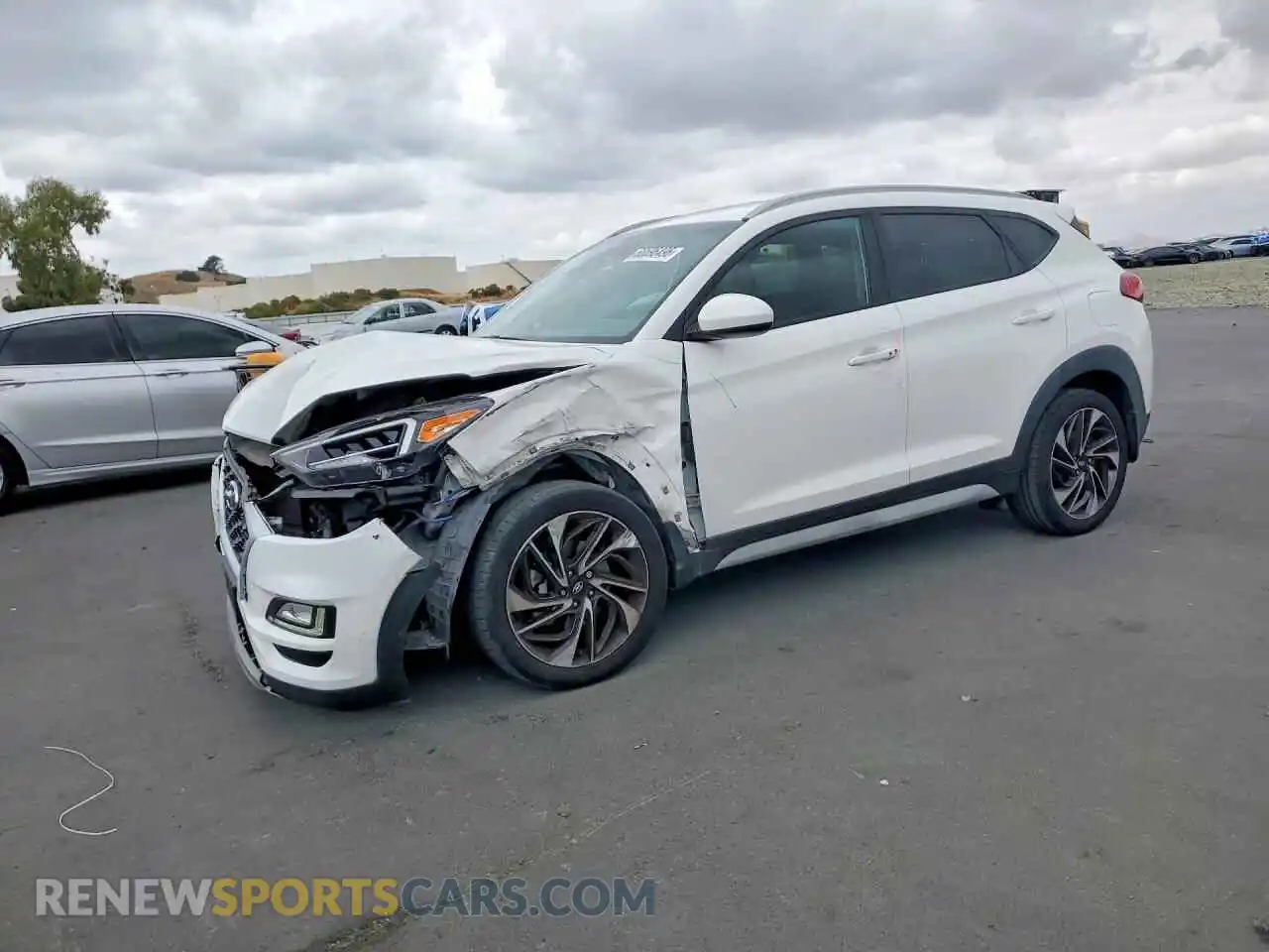 1 Photograph of a damaged car KM8J33AL5MU307633 HYUNDAI TUCSON 2021