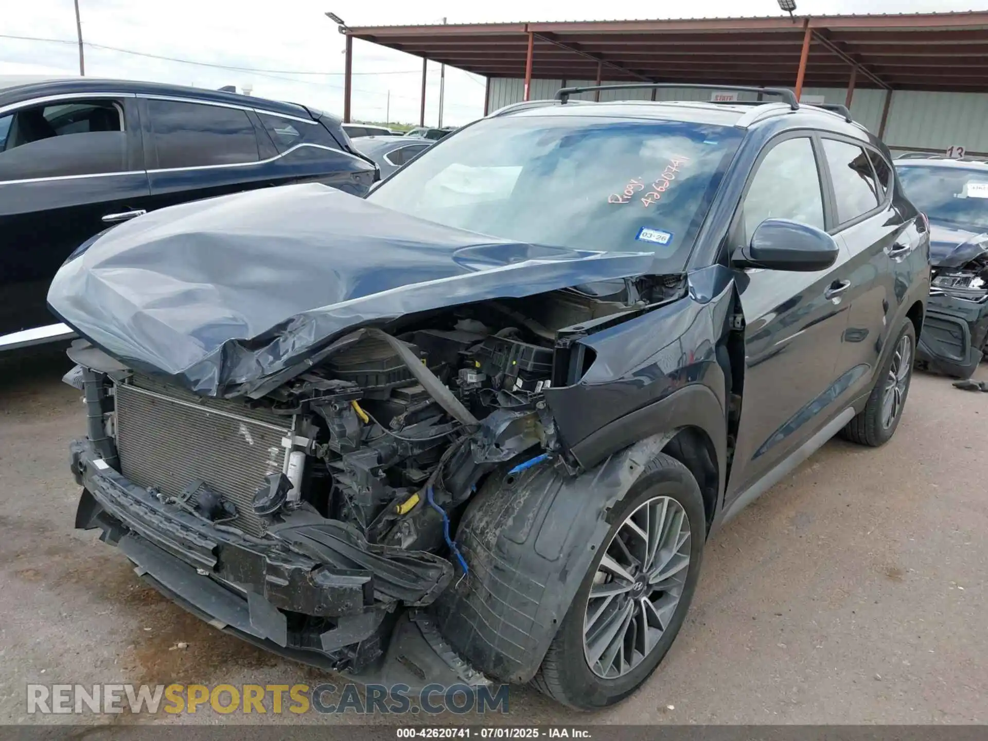 2 Photograph of a damaged car KM8J33AL8MU345776 HYUNDAI TUCSON 2021