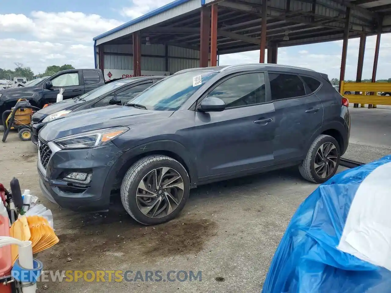 1 Photograph of a damaged car KM8J33ALXMU286424 HYUNDAI TUCSON 2021