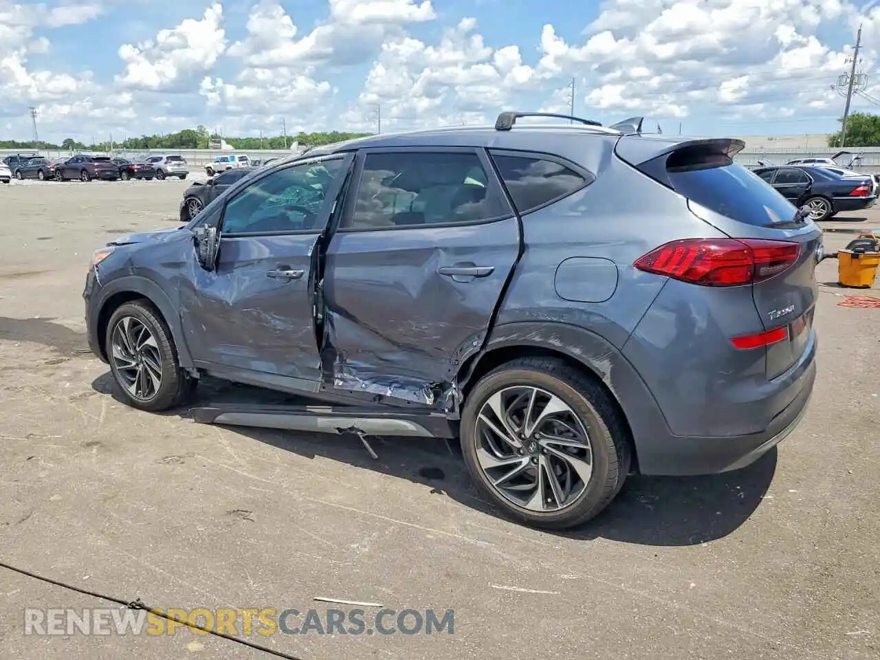 2 Photograph of a damaged car KM8J33ALXMU394316 HYUNDAI TUCSON 2021