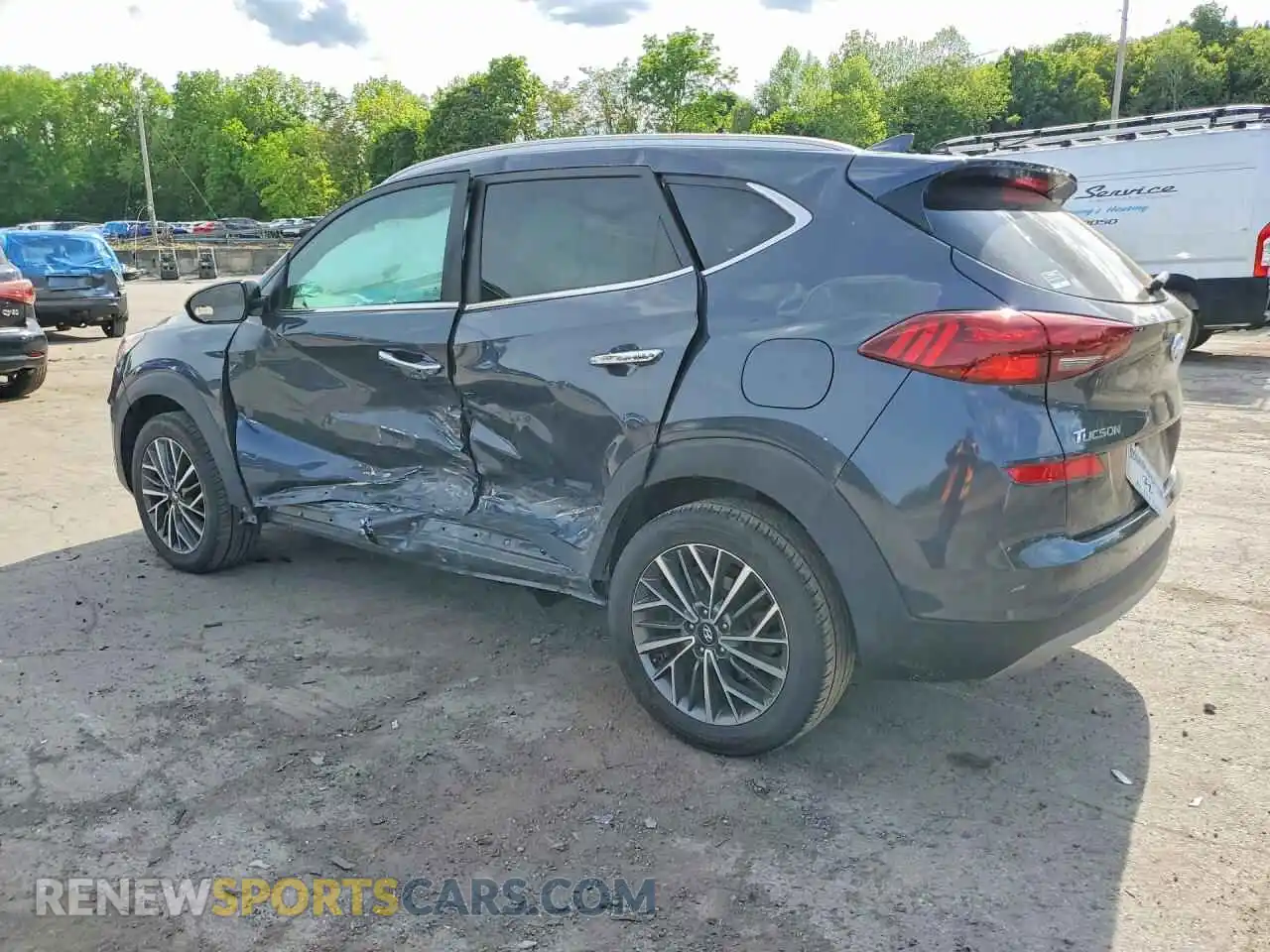 2 fotografías del automóvil dañado KM8J3CAL9MU408061 HYUNDAI TUCSON 2021