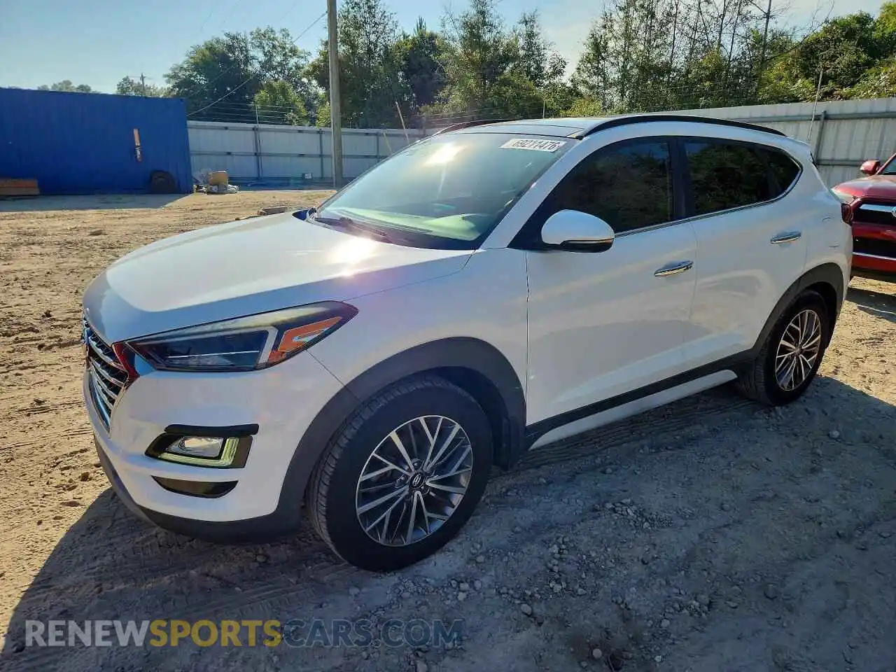 1 Photograph of a damaged car KM8J3CALXMU313671 HYUNDAI TUCSON 2021