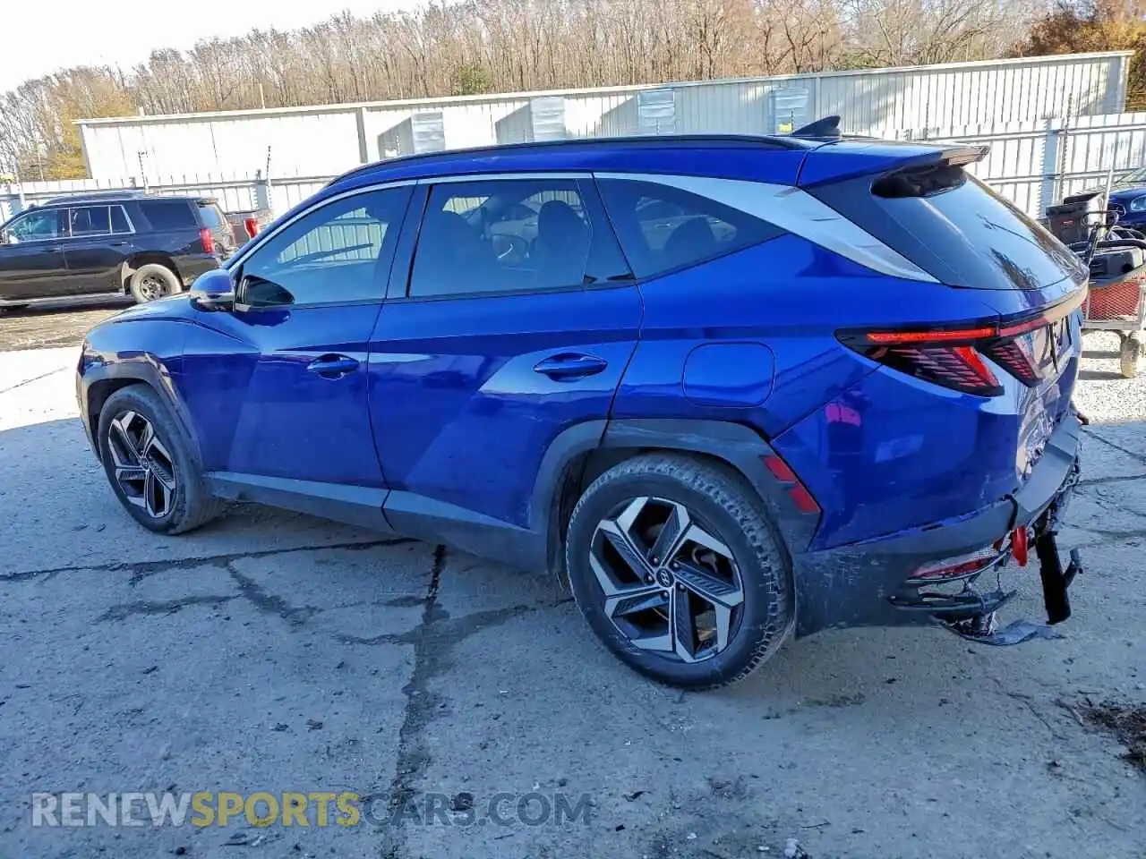 2 fotografías del automóvil dañado 5NMJE3AE9NH113972 HYUNDAI TUCSON 2022